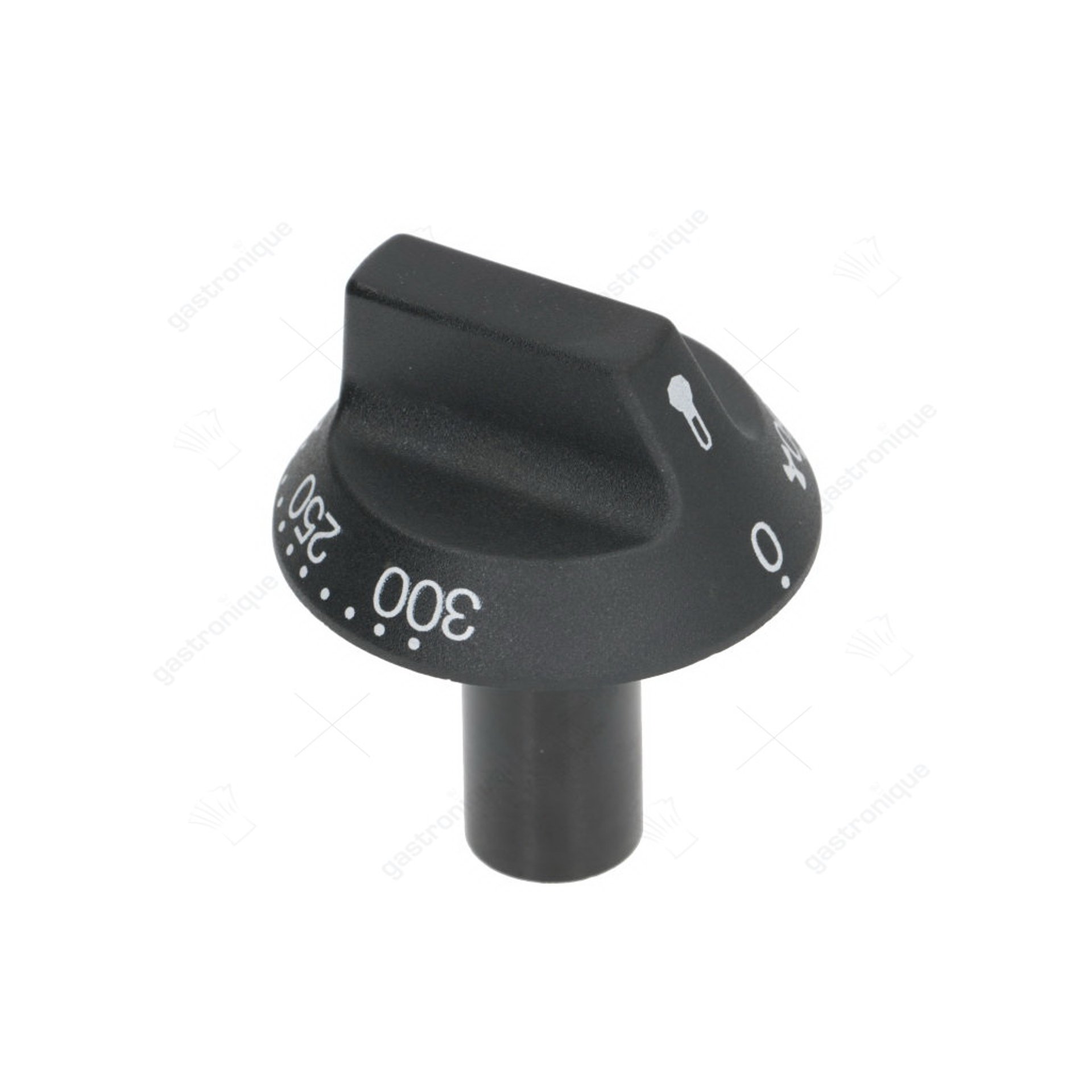 zwarte knop ø 54 mm 50-300°c - afbeelding 1