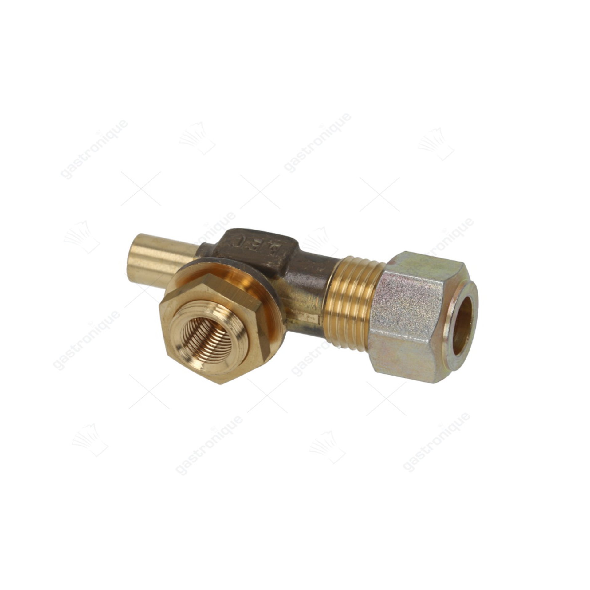 inspuiterhouder sproeieruitvoer M10x1 pijp ø 10mm gasingang M16x1,5 gasuitgang M14x1 - afbeelding 1