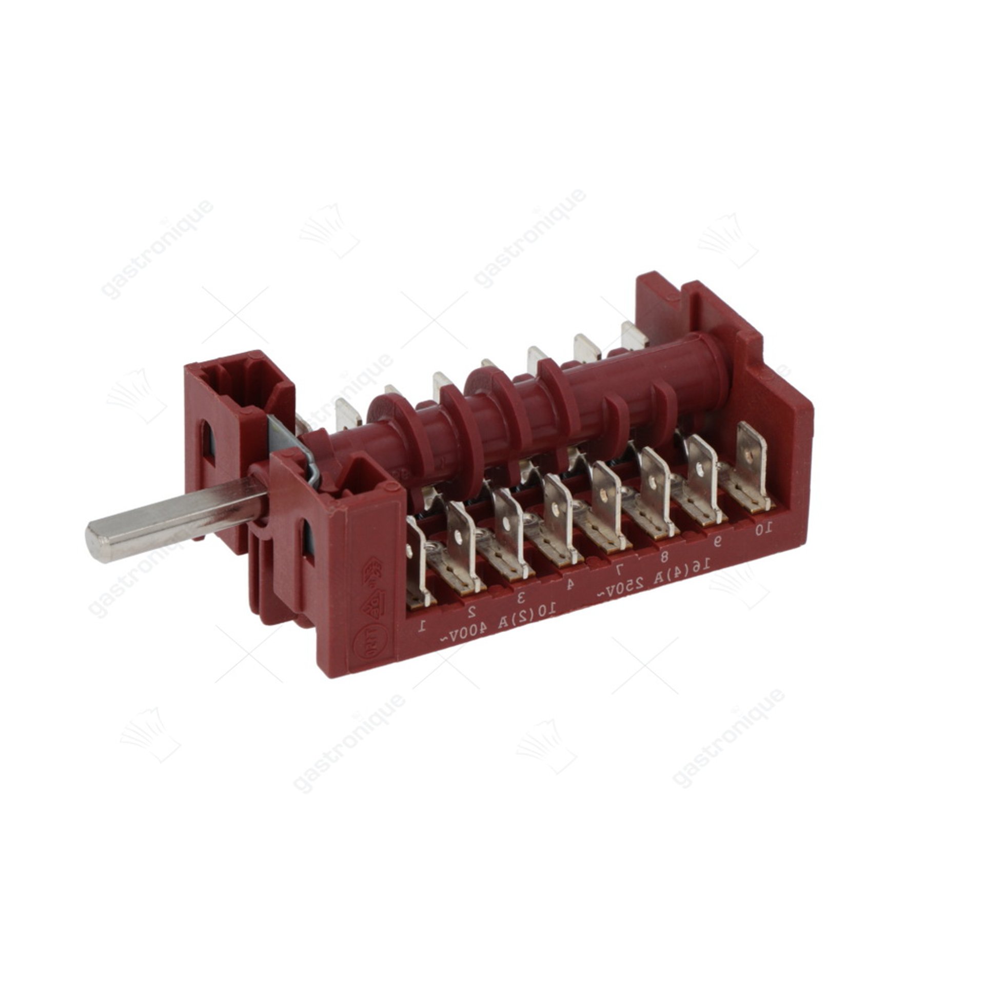 nokkenschakelaar 5 schakelstanden 6NO/1CO schakelvolgorde 0-1-2-3-4 16A as ø 6x4,6mm - afbeelding 1