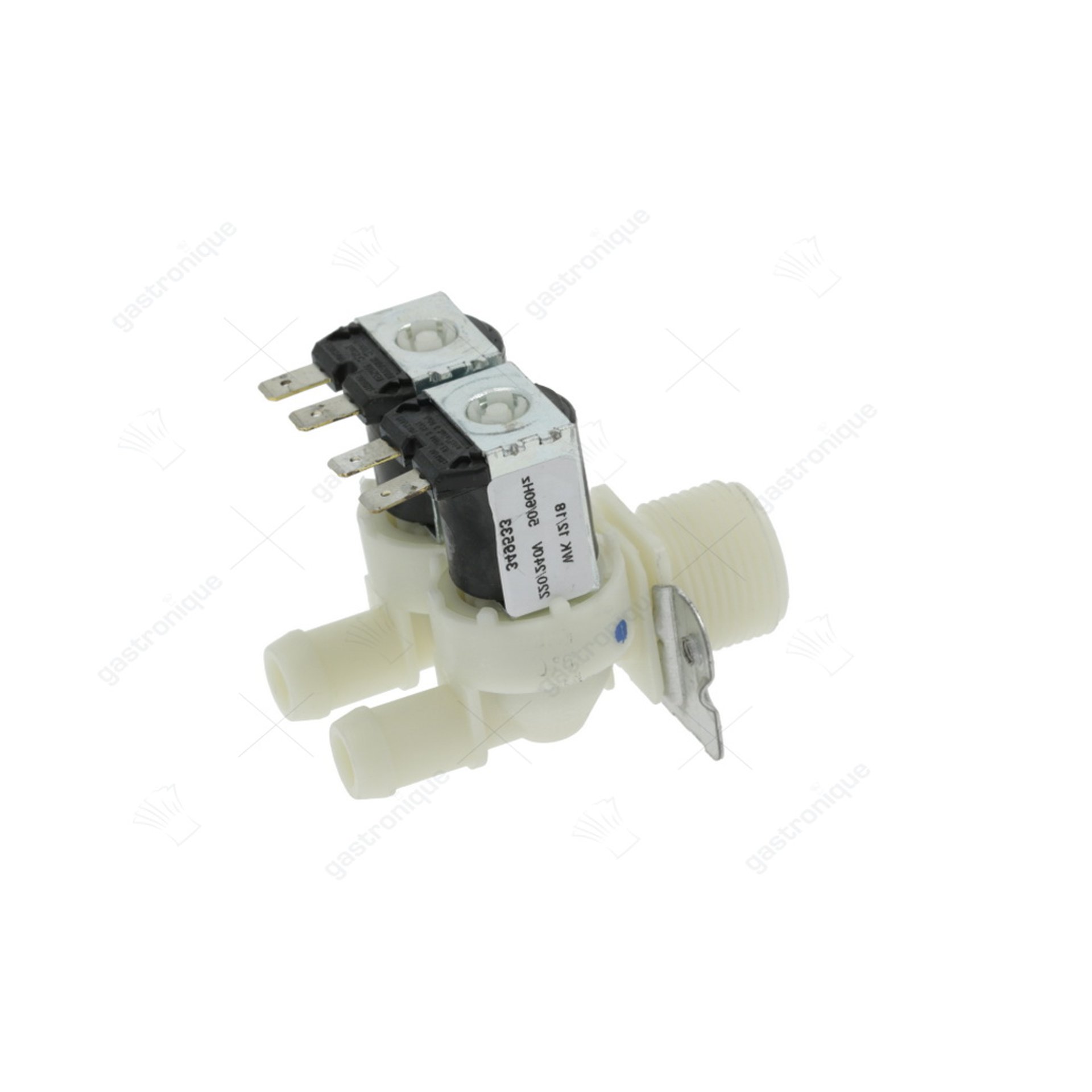 Magnetventil elbi Typ 353 2-Wege. 180° doppelt gerade 230VAC Eingang 3/4" Ausgang 14mm - Bild 1