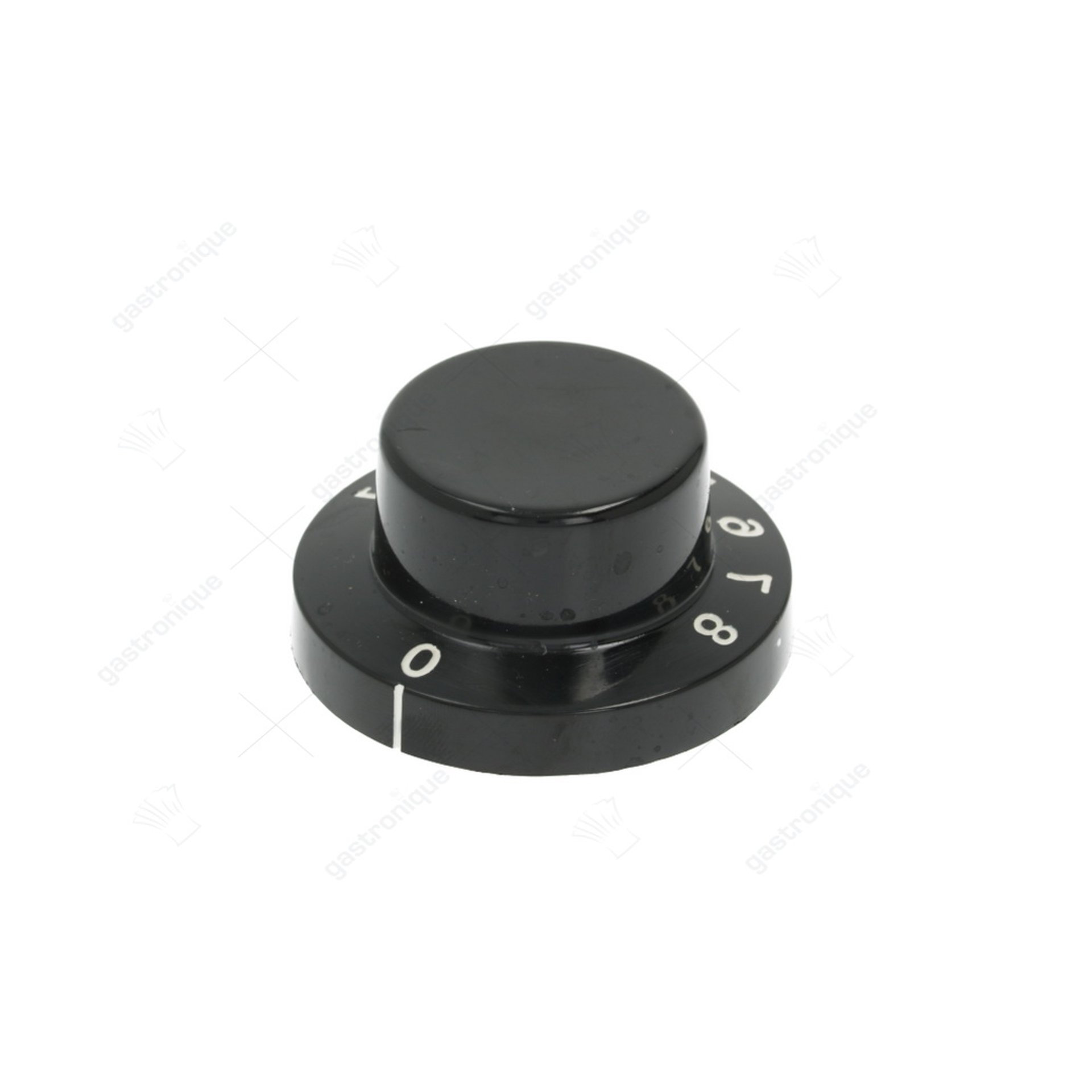 zwarte knop ø 60 mm 1-2-3-4-5-6-7-8 - afbeelding 1