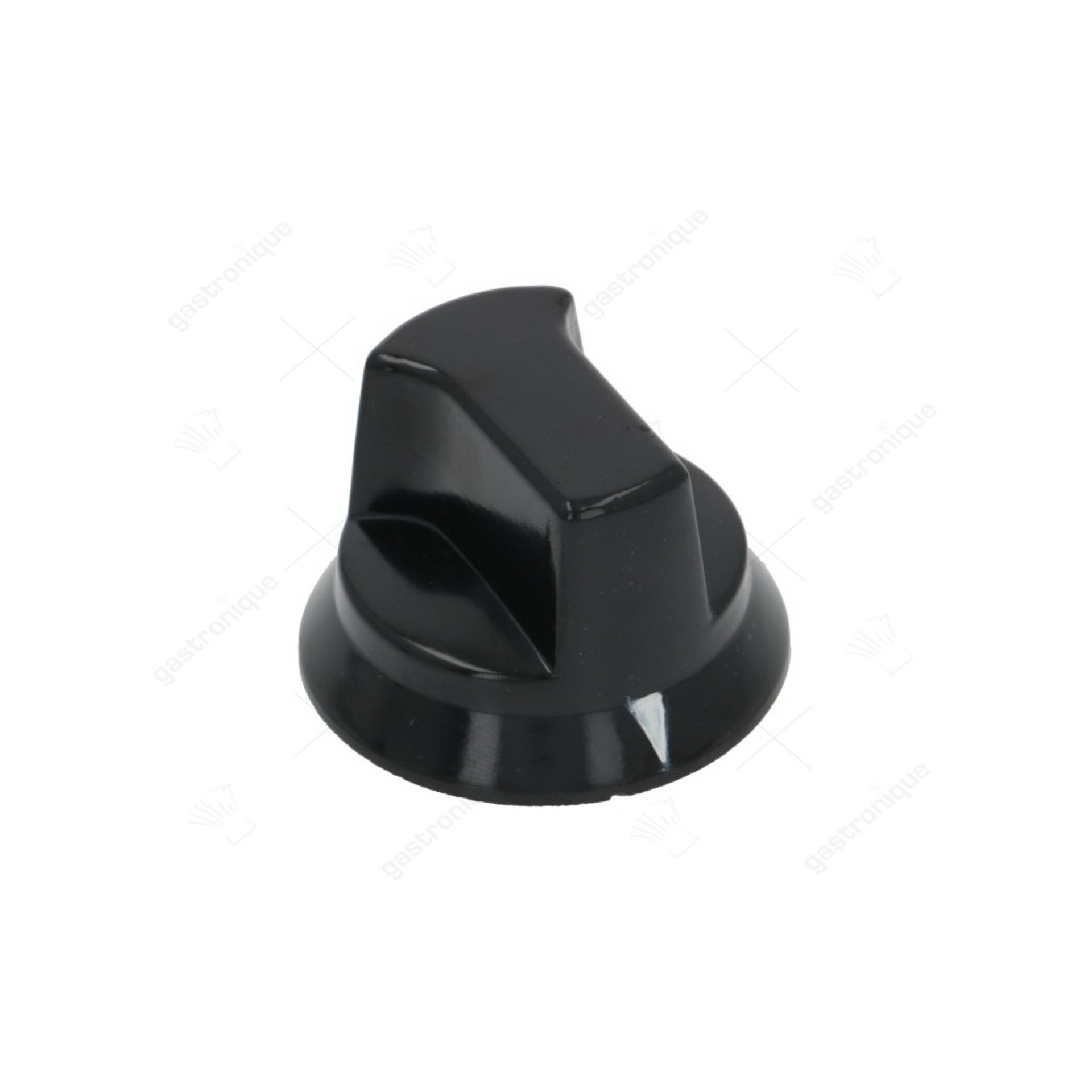 interrupteur bouton ligne zéro ø 57mm arbre ø 6x4,6mm chanfrein haut noir - image 1