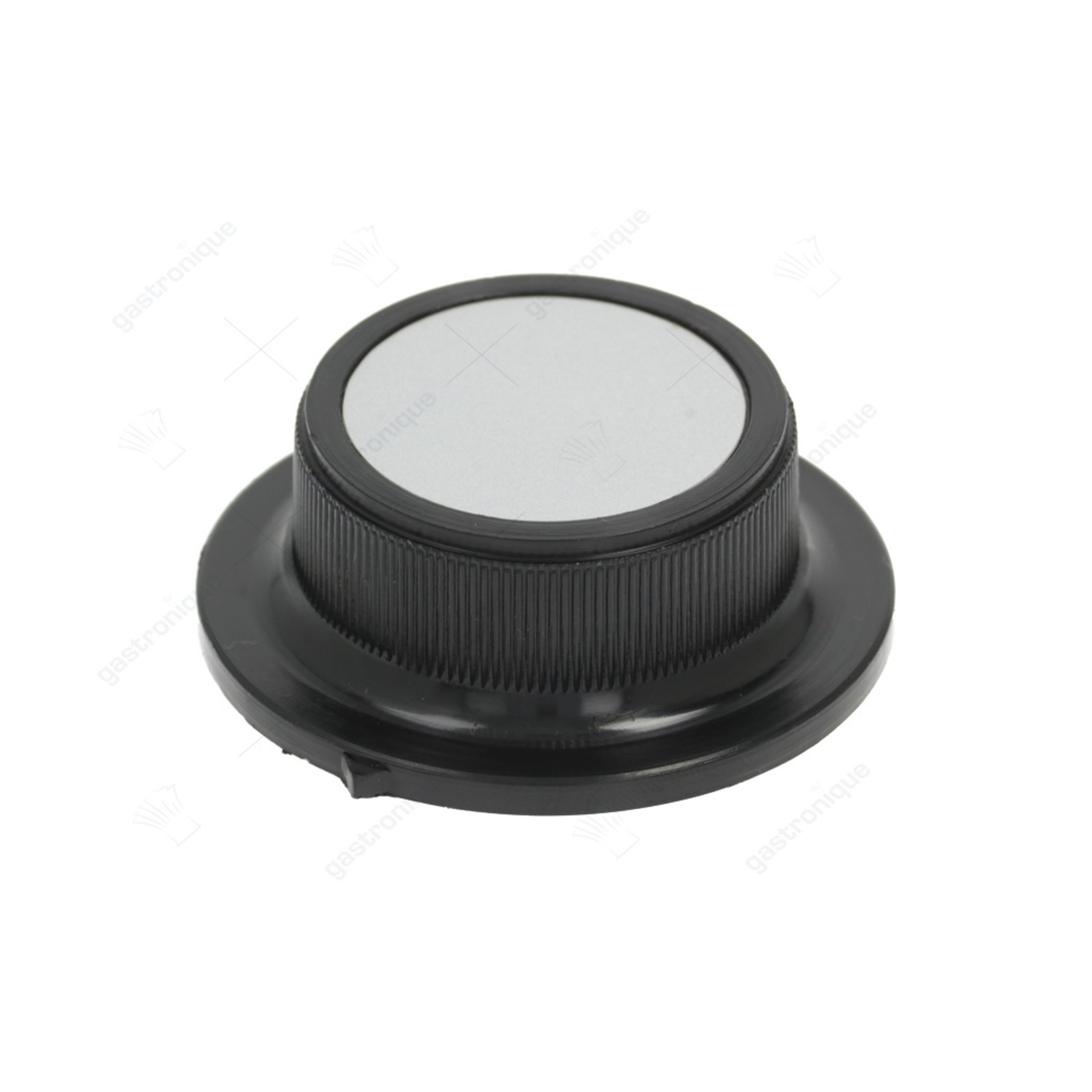 knop schakelaar nulstreep ø 55mm as ø 6x4,6mm afvlakking boven zwart - afbeelding 1