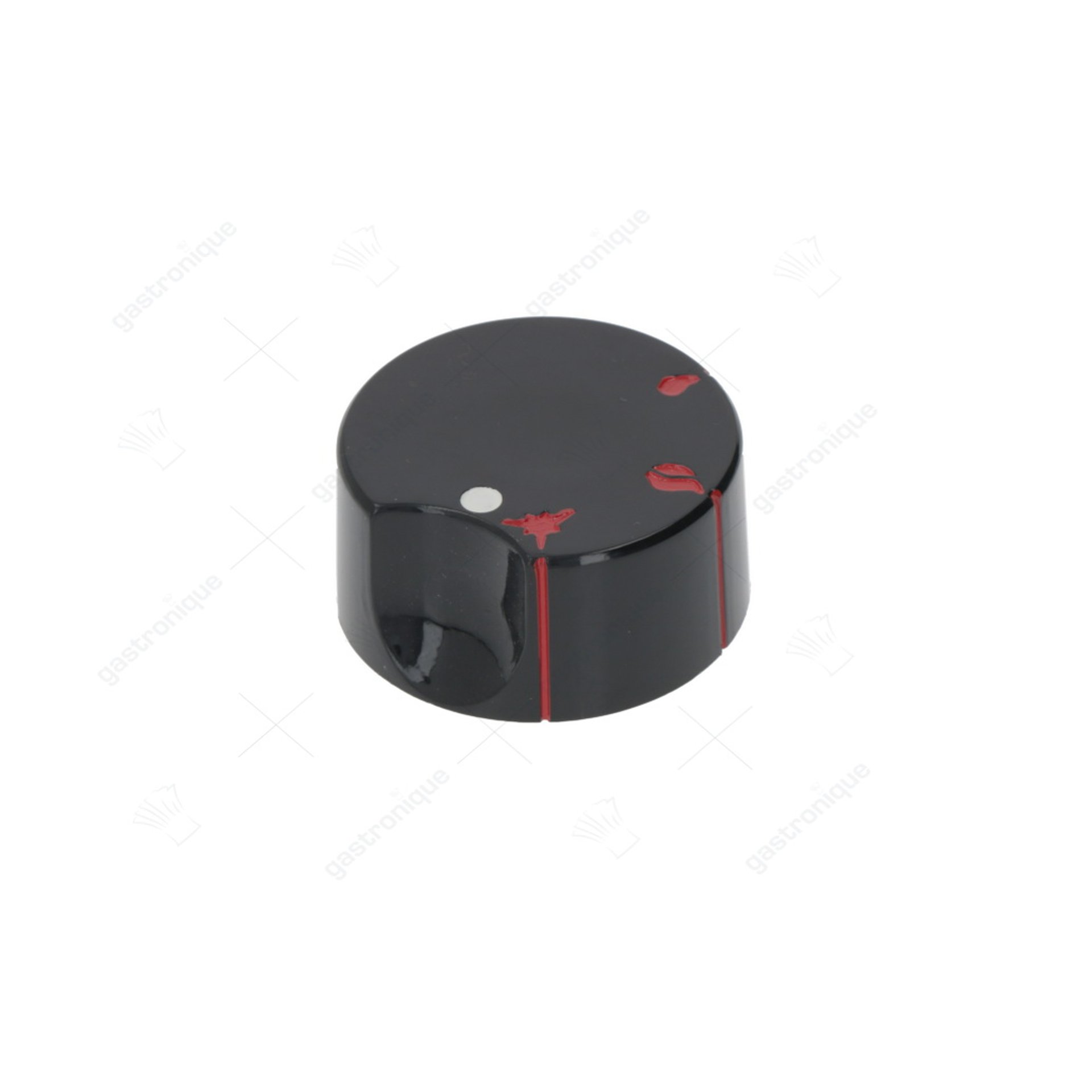 zwarte knop ø 50 mm bedrukt - afbeelding 1