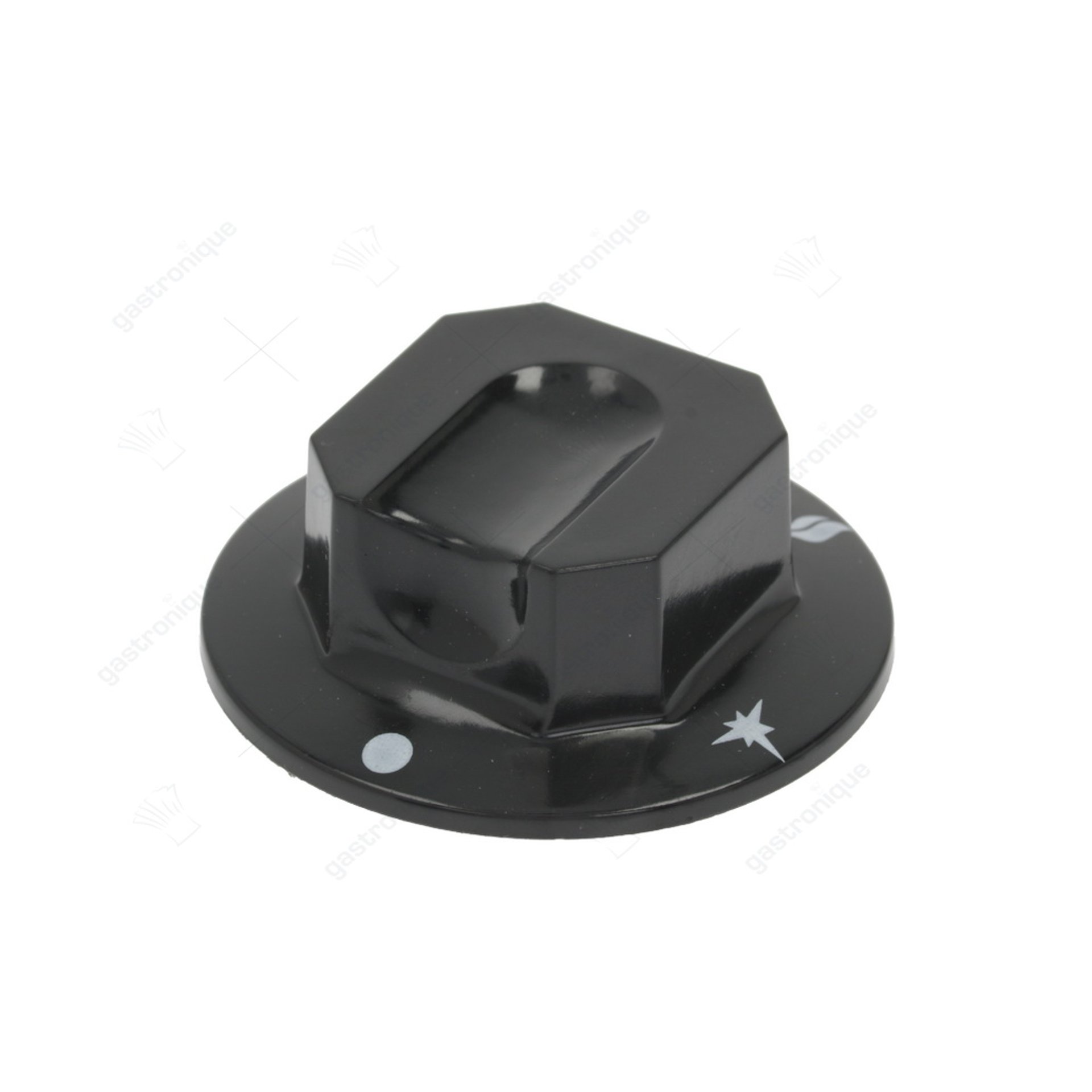 zwarte knop ø 70 mm bedrukt - afbeelding 1