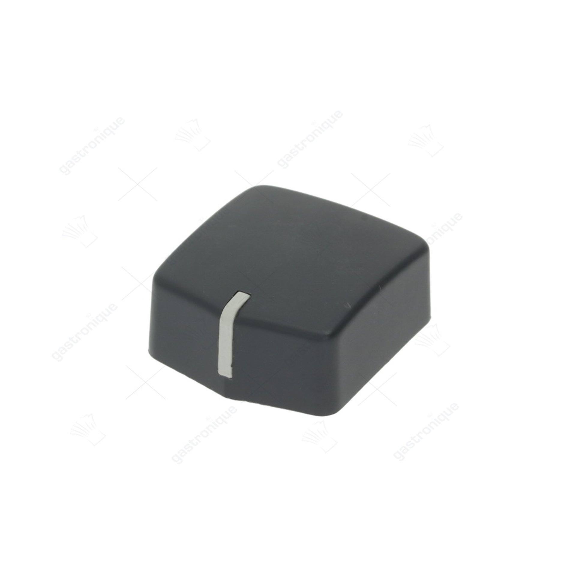 zwarte knop 46x51 mm - afbeelding 1