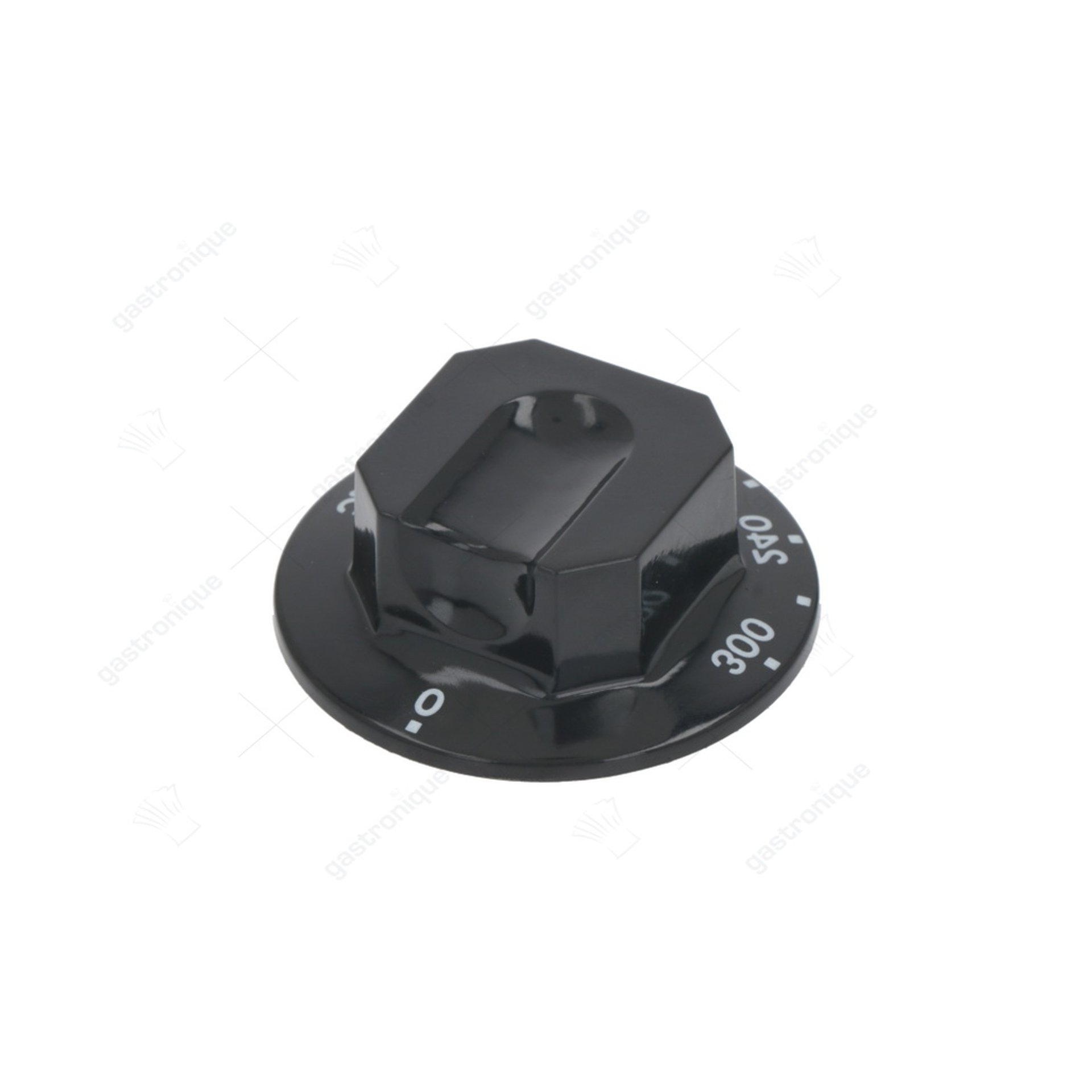 zwarte knop ø 70 mm 120-300°c - afbeelding 1