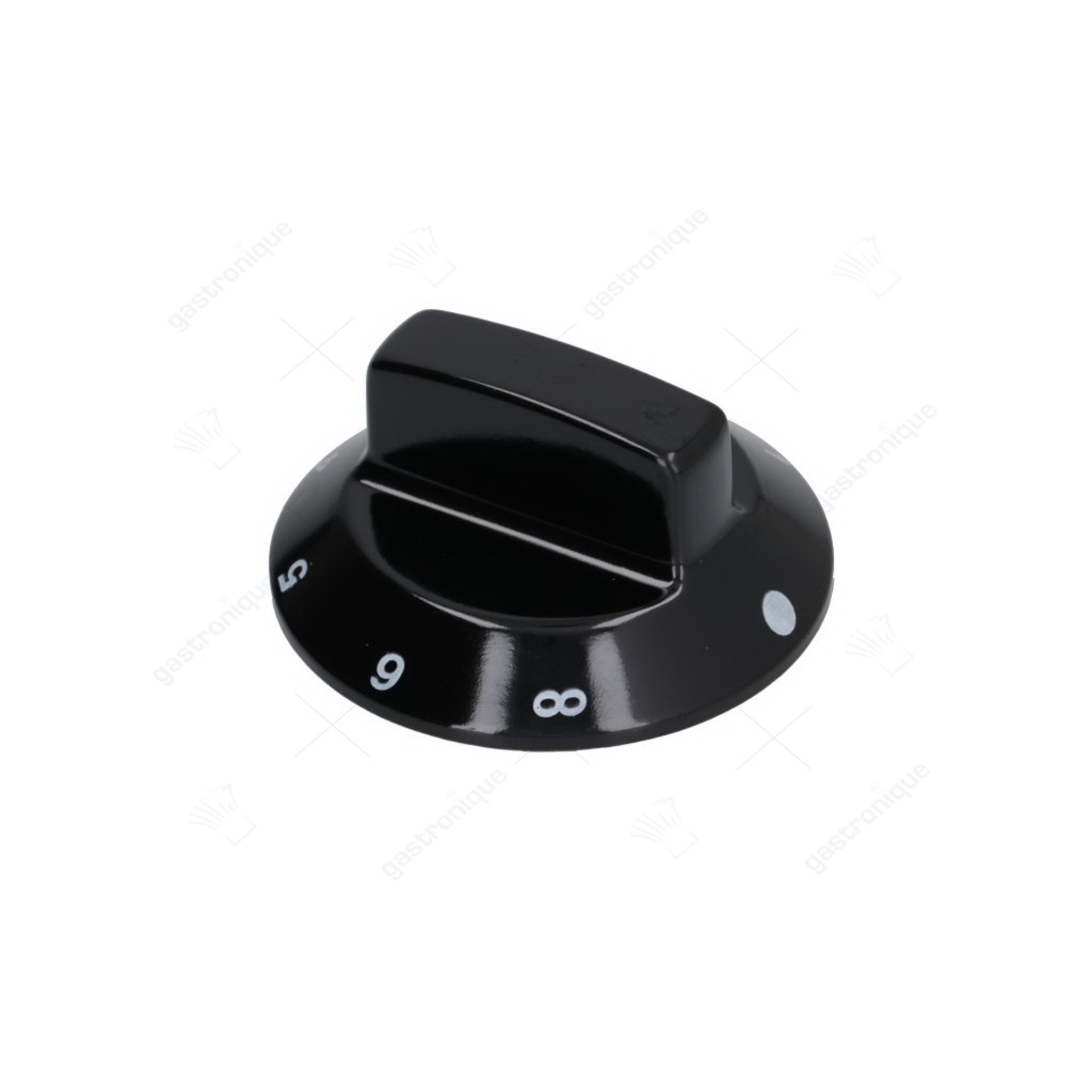 zwarte knop ø 60 mm 1-2-3-4-5-6 - afbeelding 1