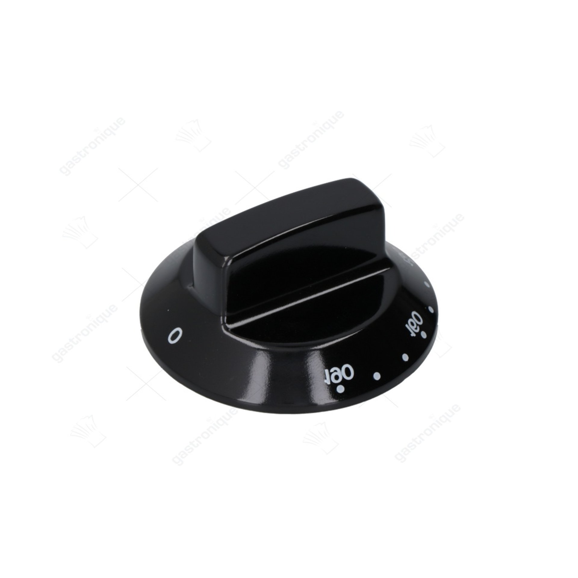 zwarte knop ø 60 mm 100-190°c - afbeelding 1