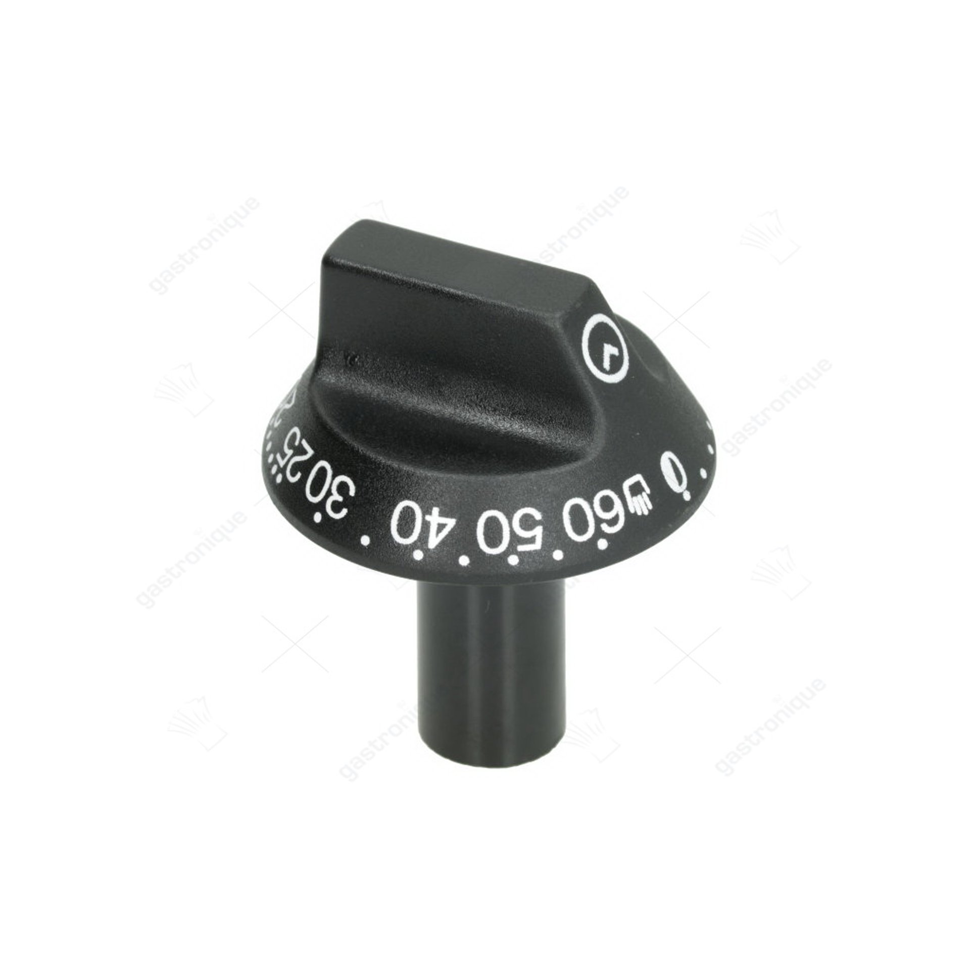 zwarte knop ø 54 mm 0-60°c - afbeelding 1