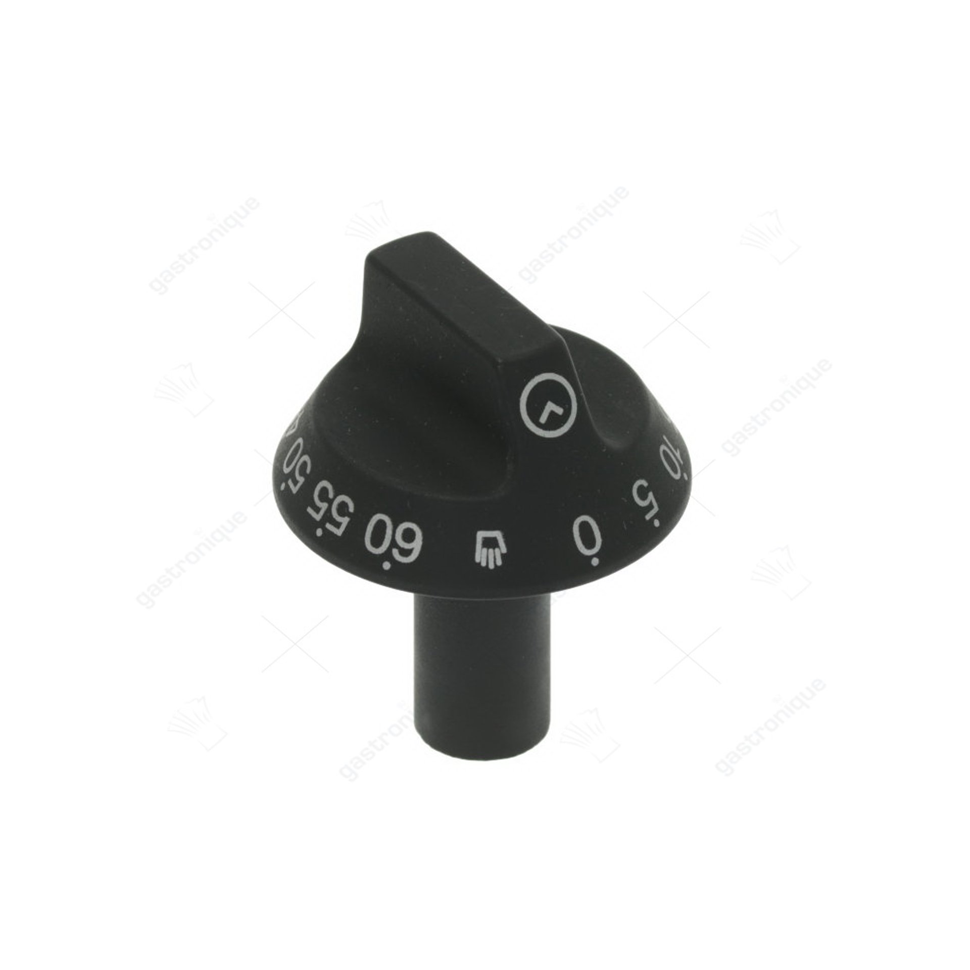 zwarte knop ø 54 mm 0-60°c - afbeelding 1