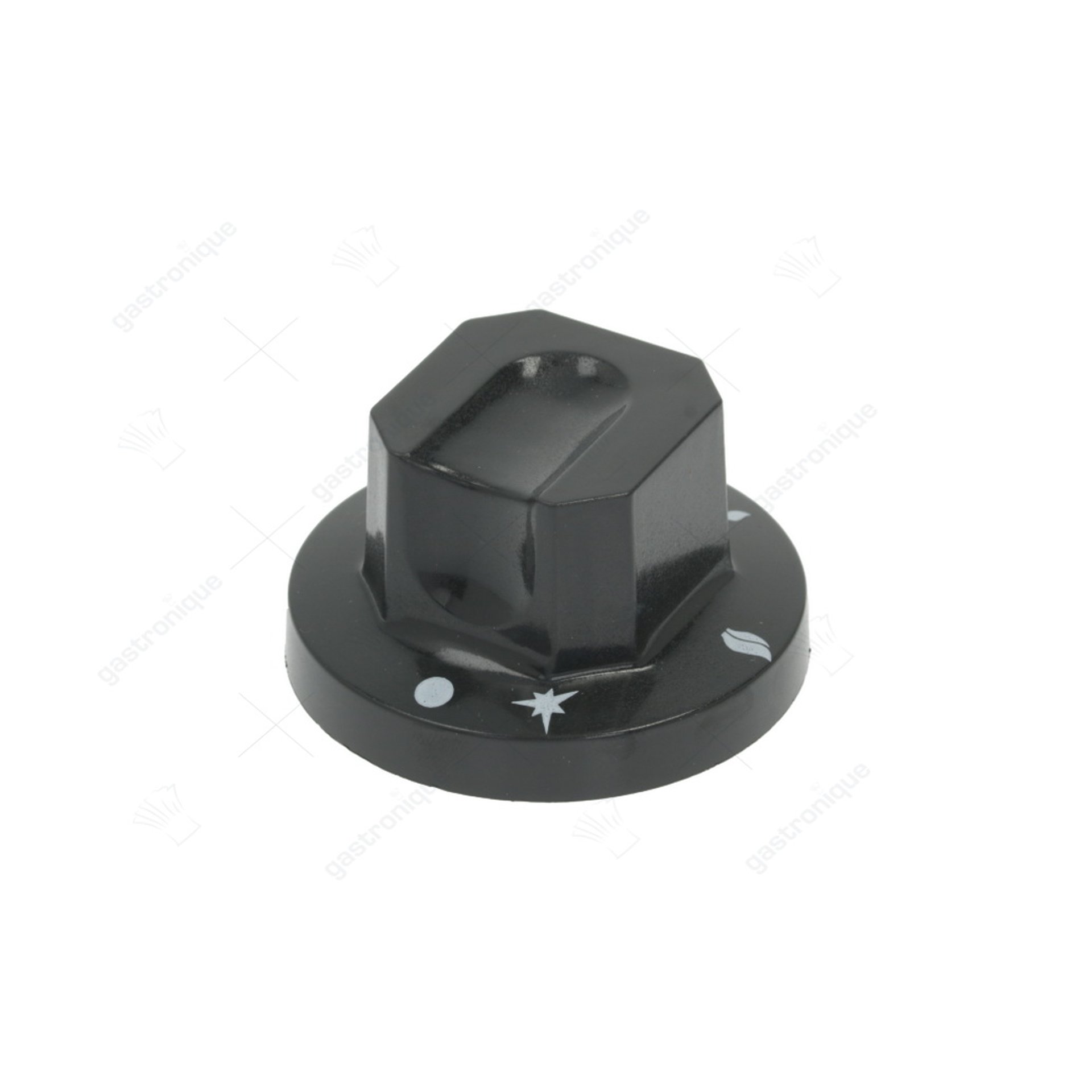 zwarte knop ø 70 mm bedrukt - afbeelding 1