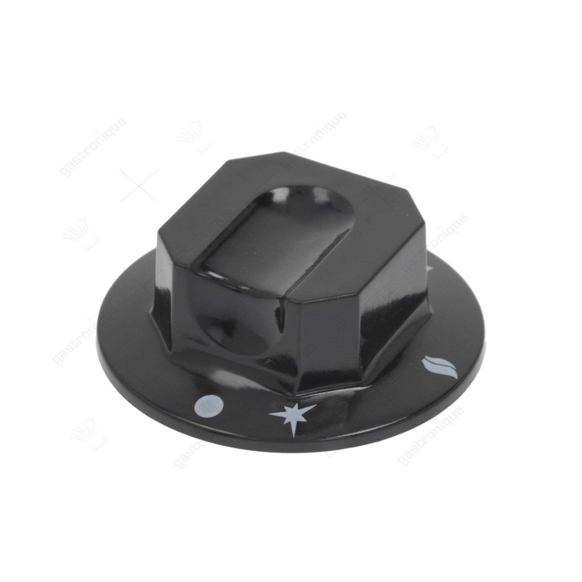 zwarte knop ø 70 mm bedrukt - afbeelding 1