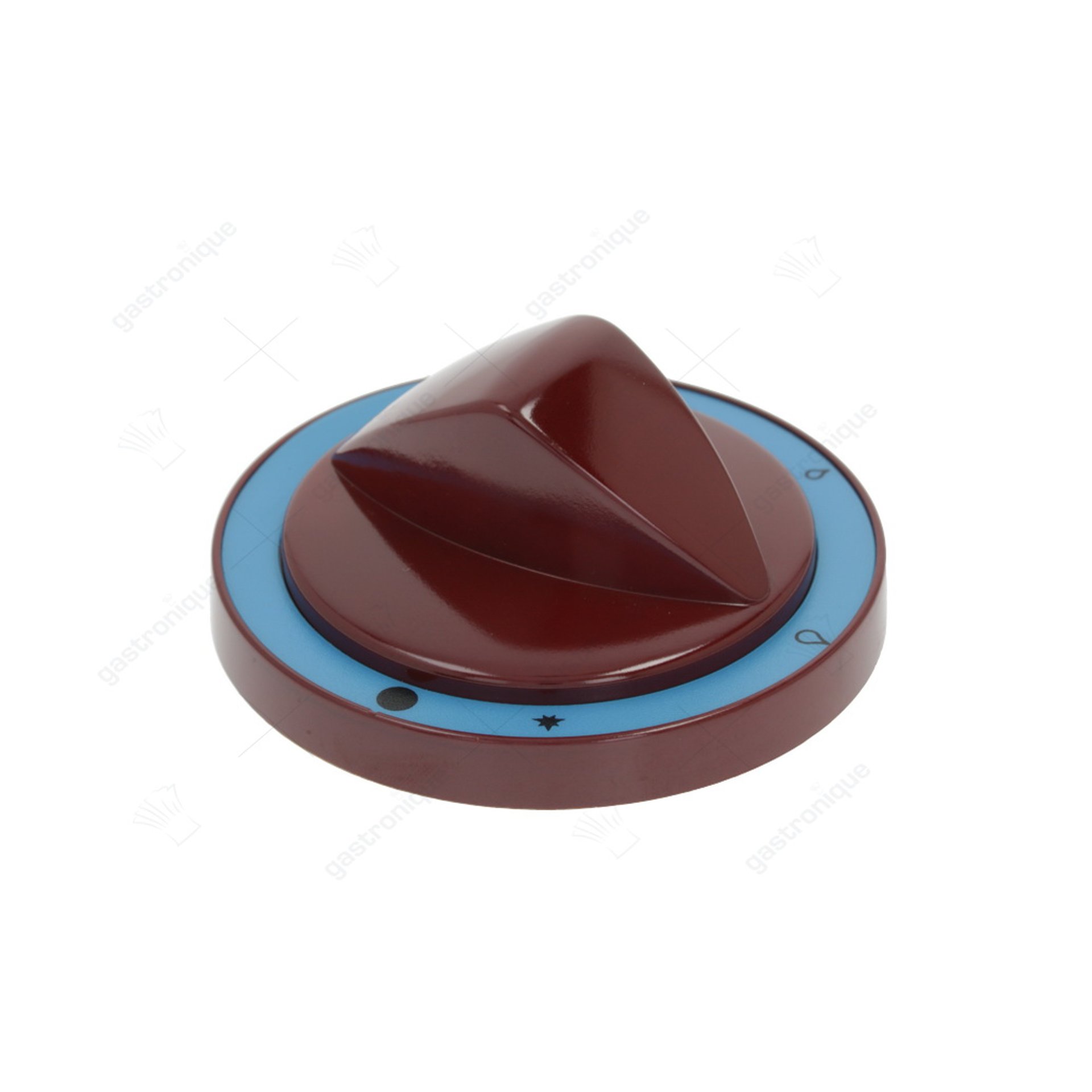 knop gaskraan met ontstekingsvlam ø 82mm as ø 8x6,5mm afvlakking boven rood - afbeelding 1