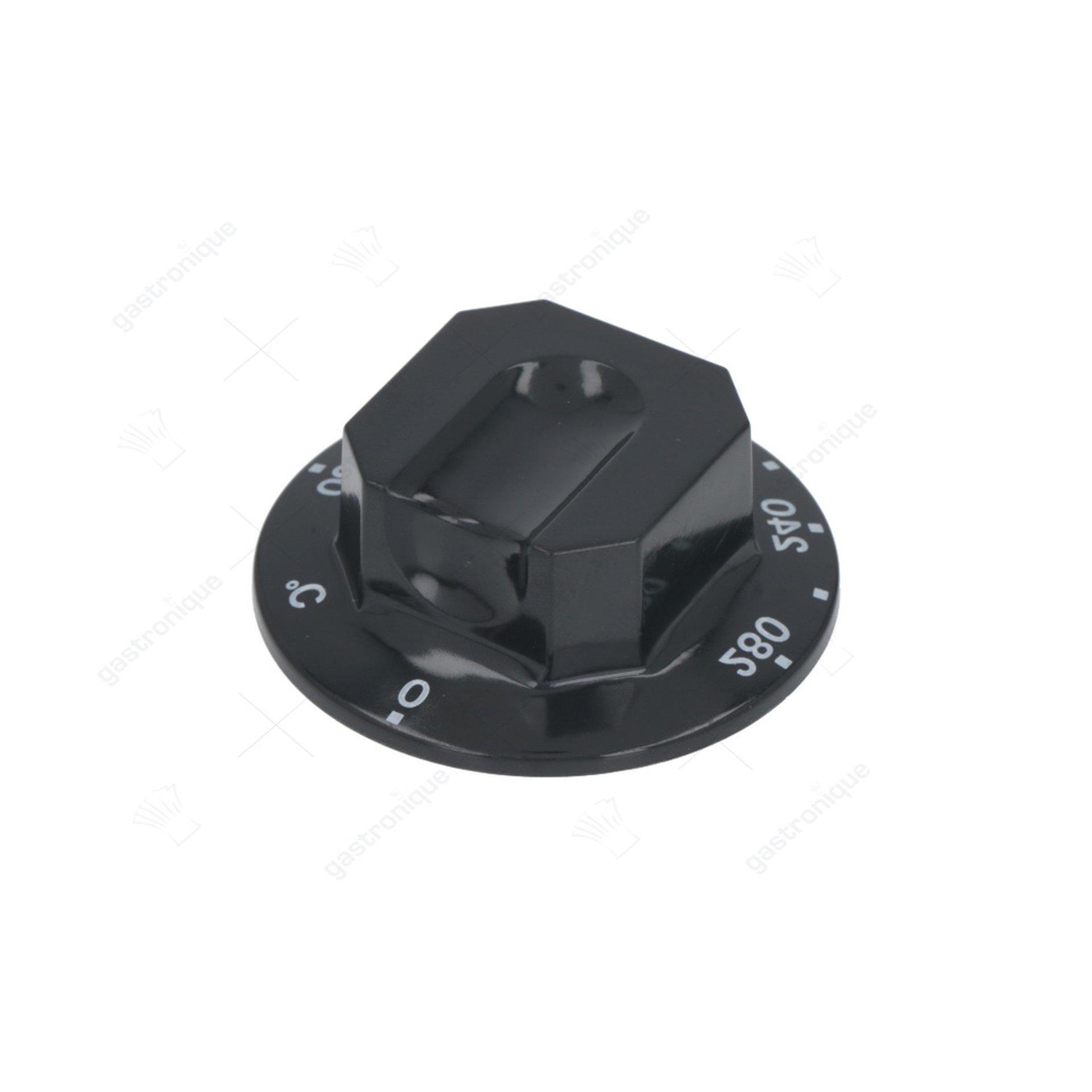 zwarte knop ø 70 mm 120-280°c - afbeelding 1