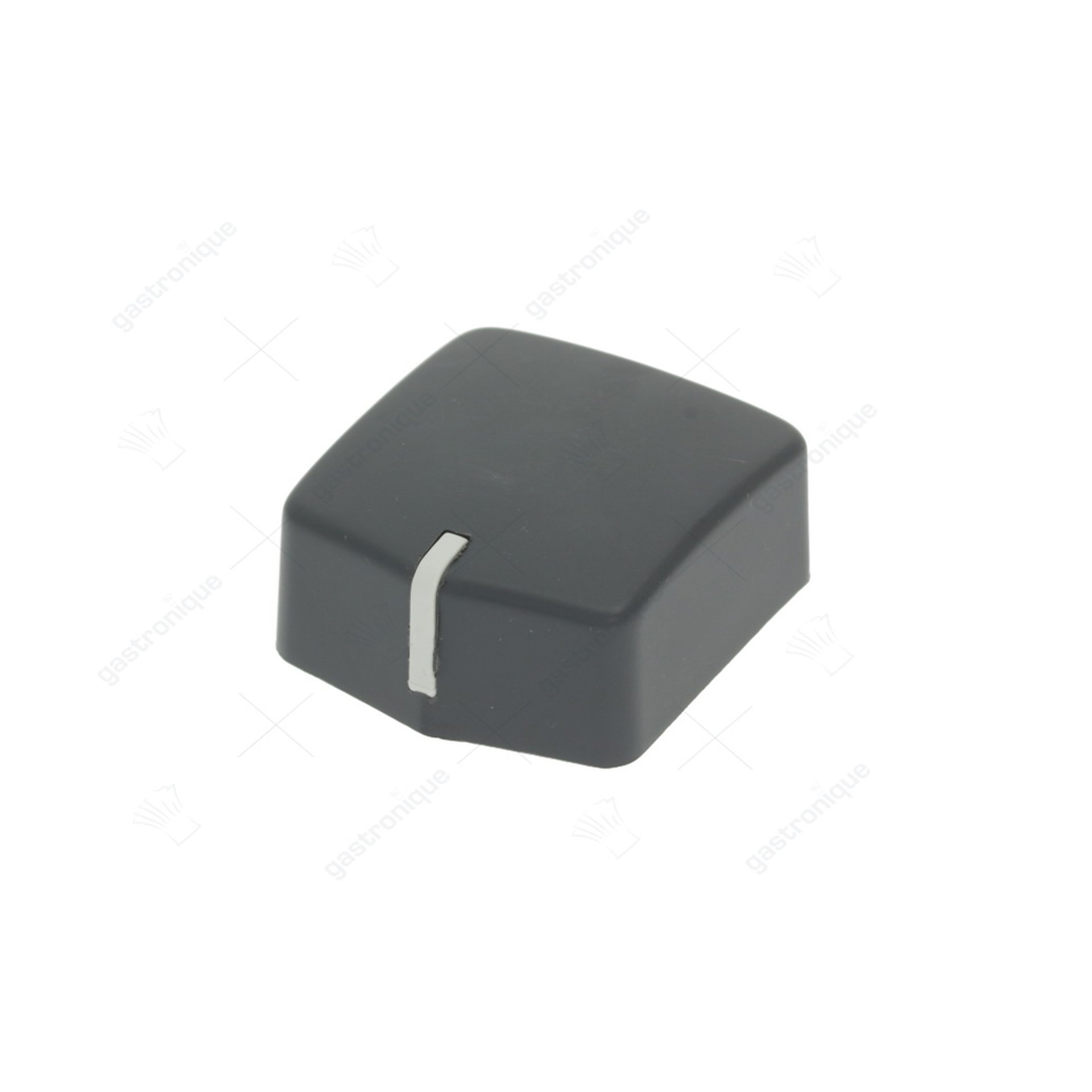 zwarte knop 46x51 mm - afbeelding 1