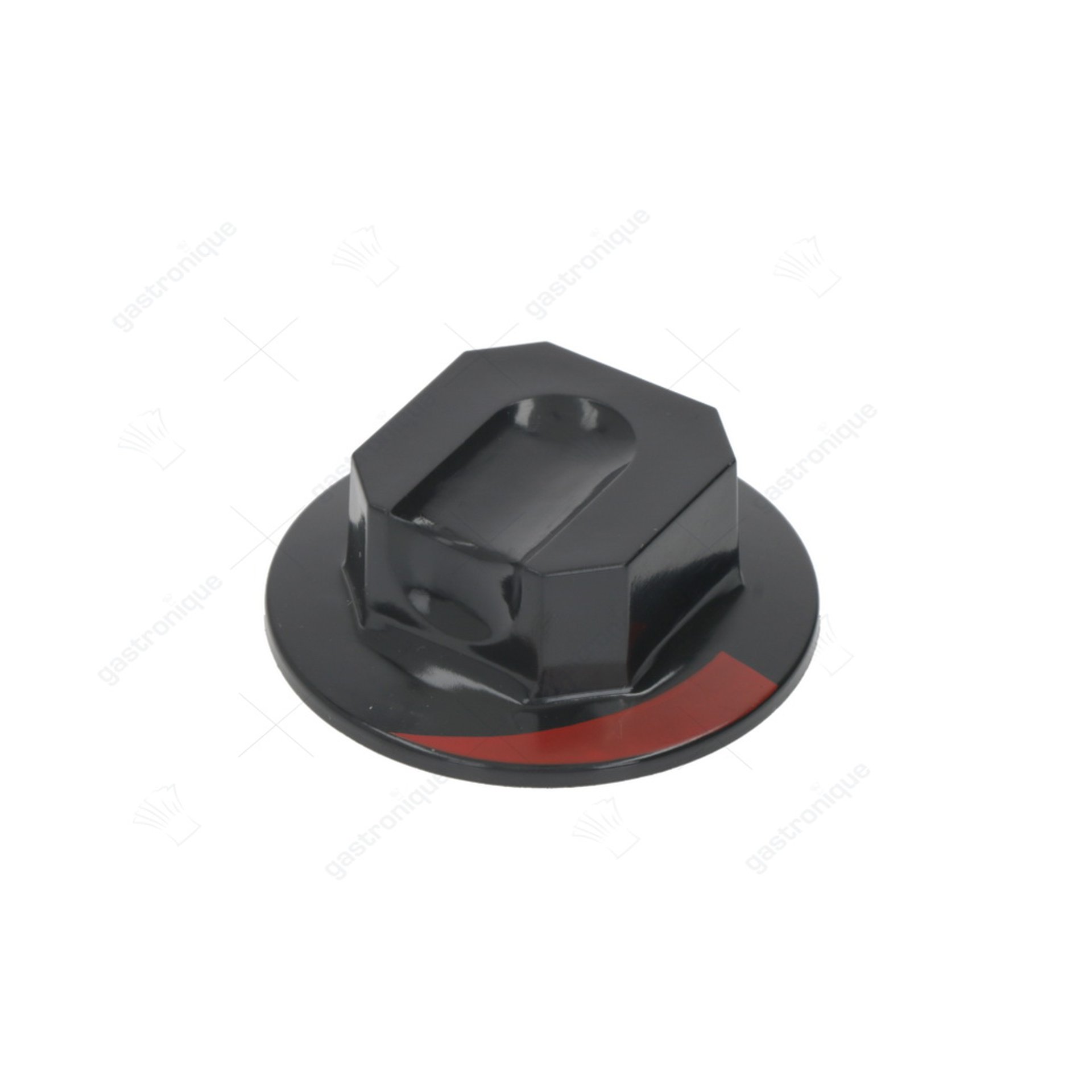 zwarte knop ø 70 mm eau chaude - afbeelding 1