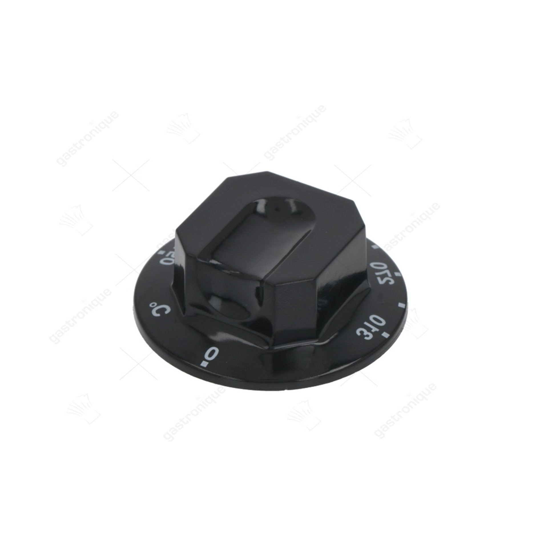 zwarte knop ø 70 mm 150-310°c - afbeelding 1