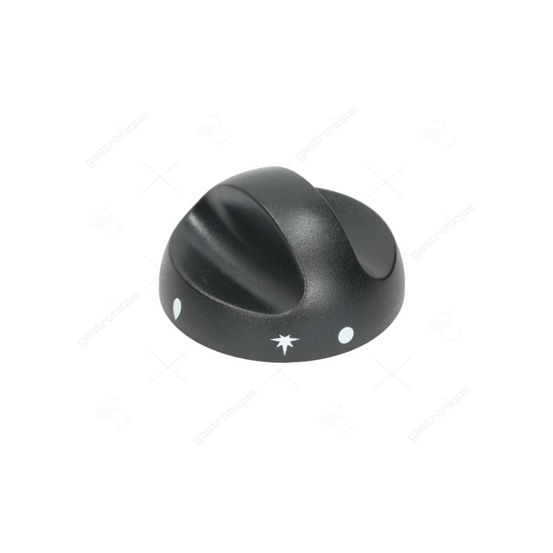 knopf ø 70mm achse ø 8x6,5mm fasung oben schwarz - Bild 1
