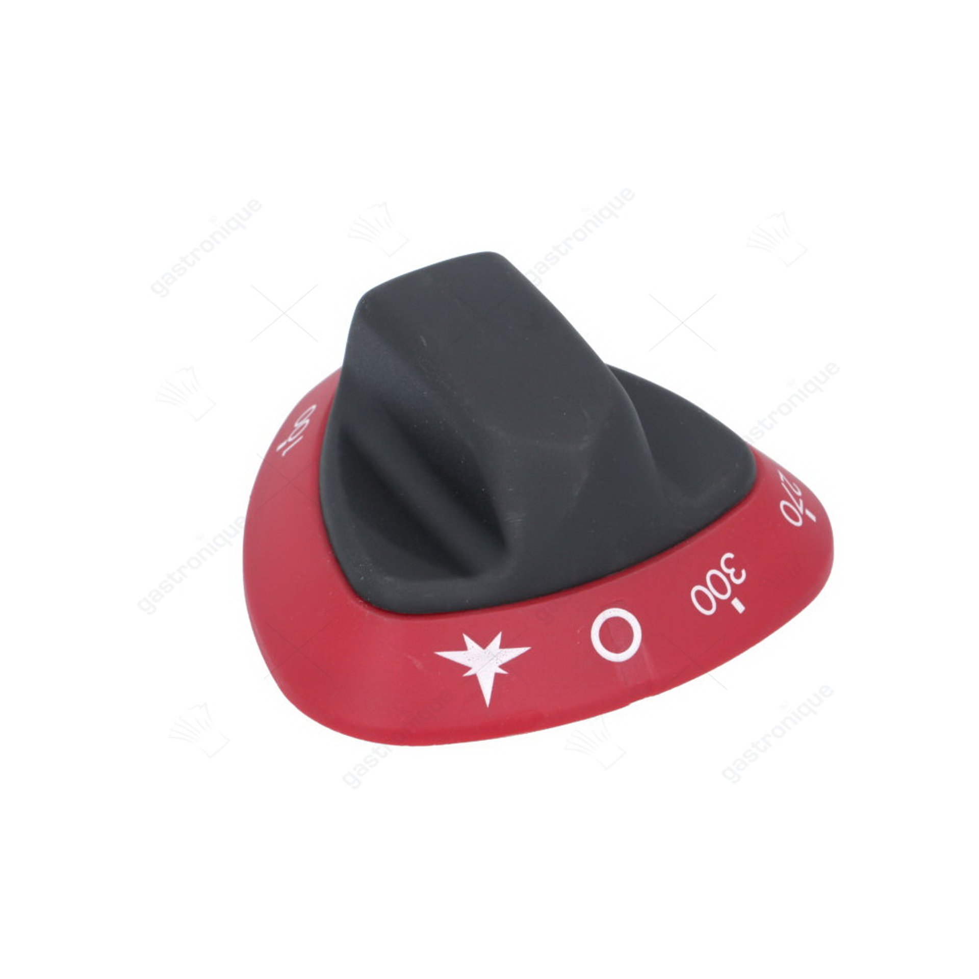 zwarte knop-rood 100-300°c - afbeelding 1