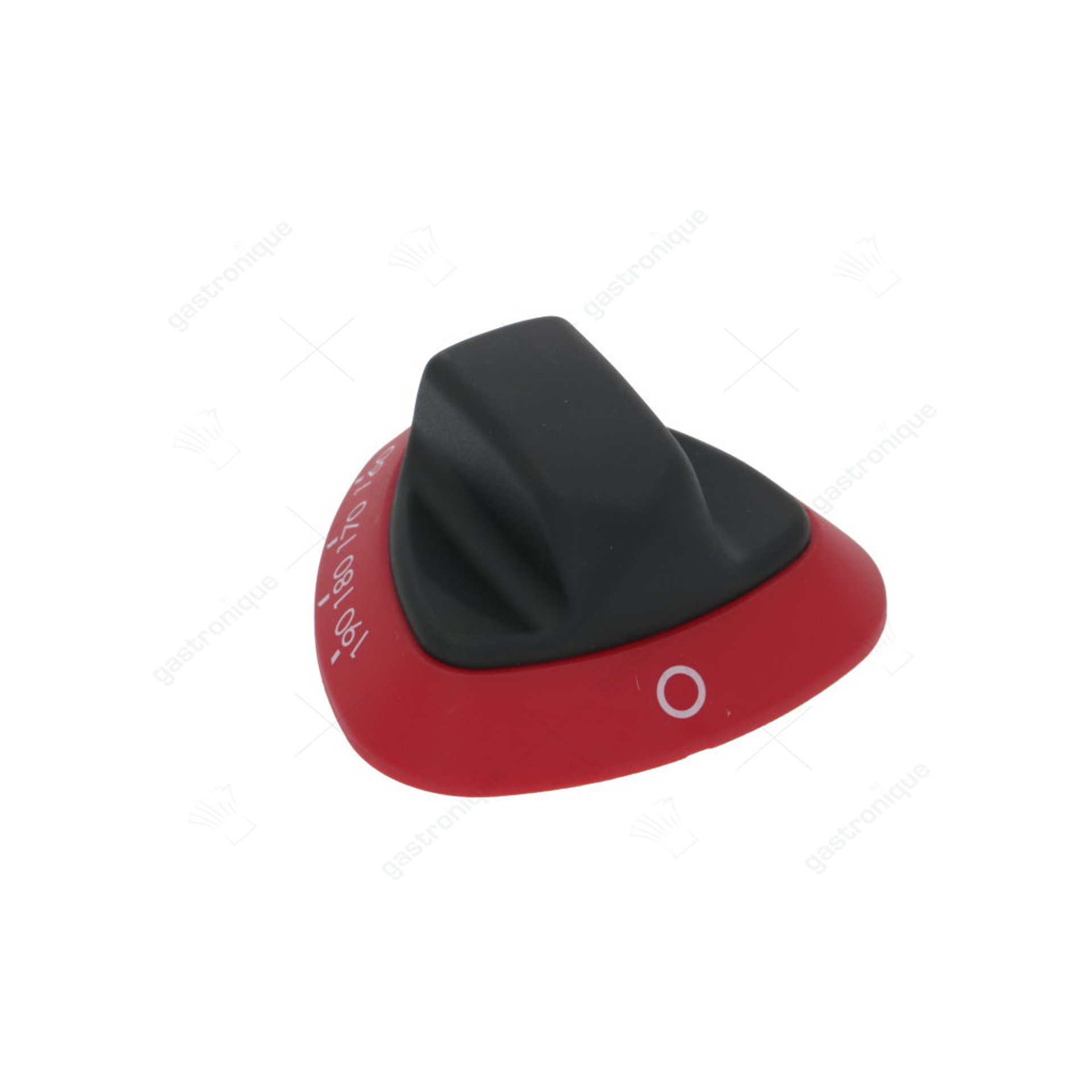 zwarte knop-rood 110-190°c - afbeelding 1