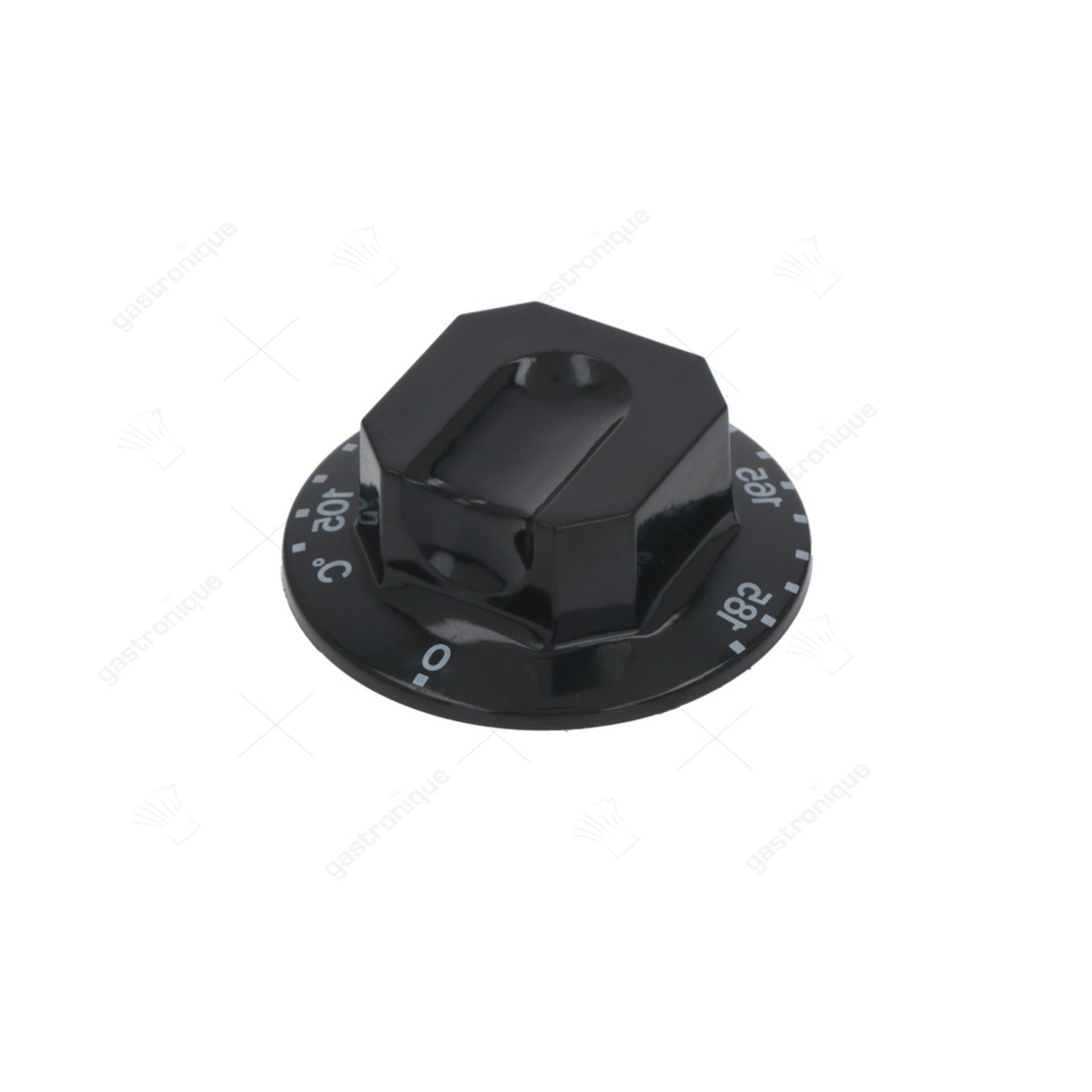 zwarte knop ø 70 mm 105-185°c - afbeelding 1