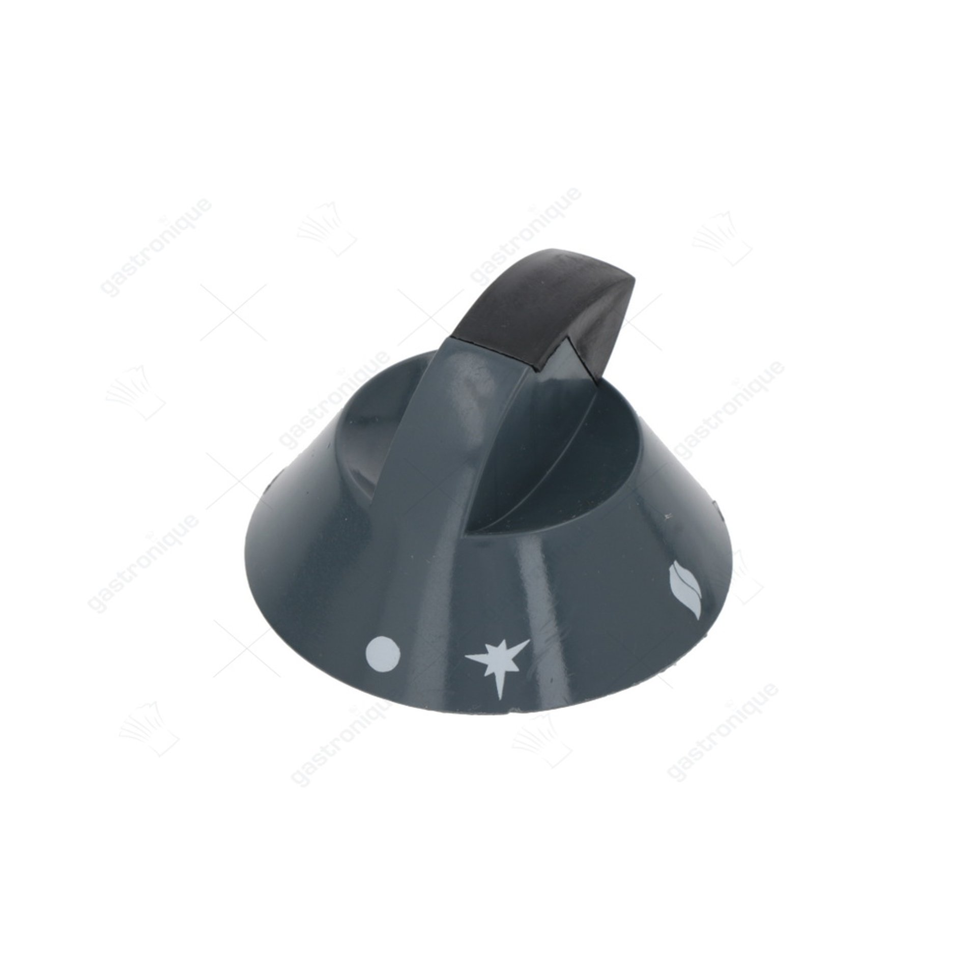 zwarte knop ø 70 mm bedrukt - afbeelding 1