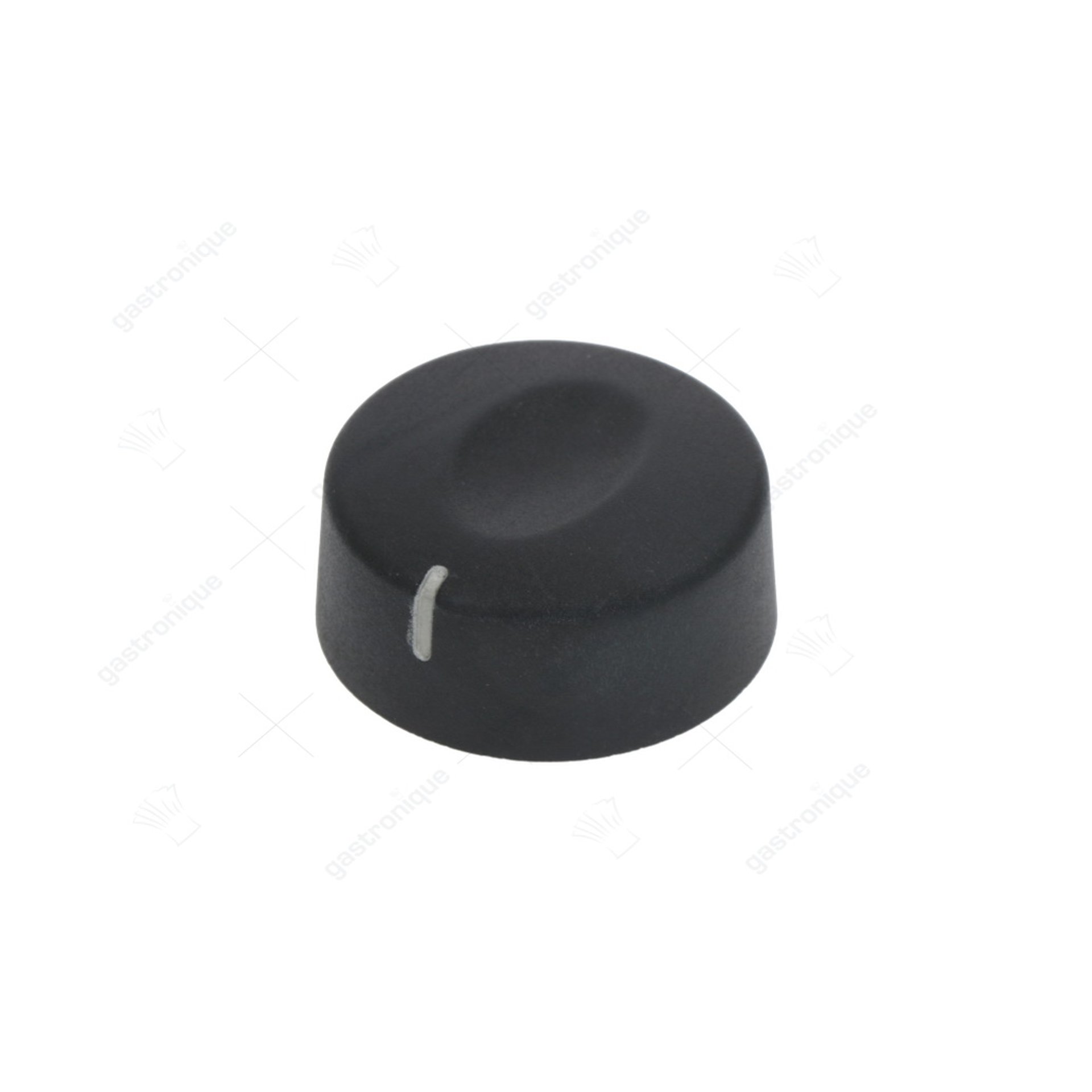 zwarte knop ø 42 mm - afbeelding 1