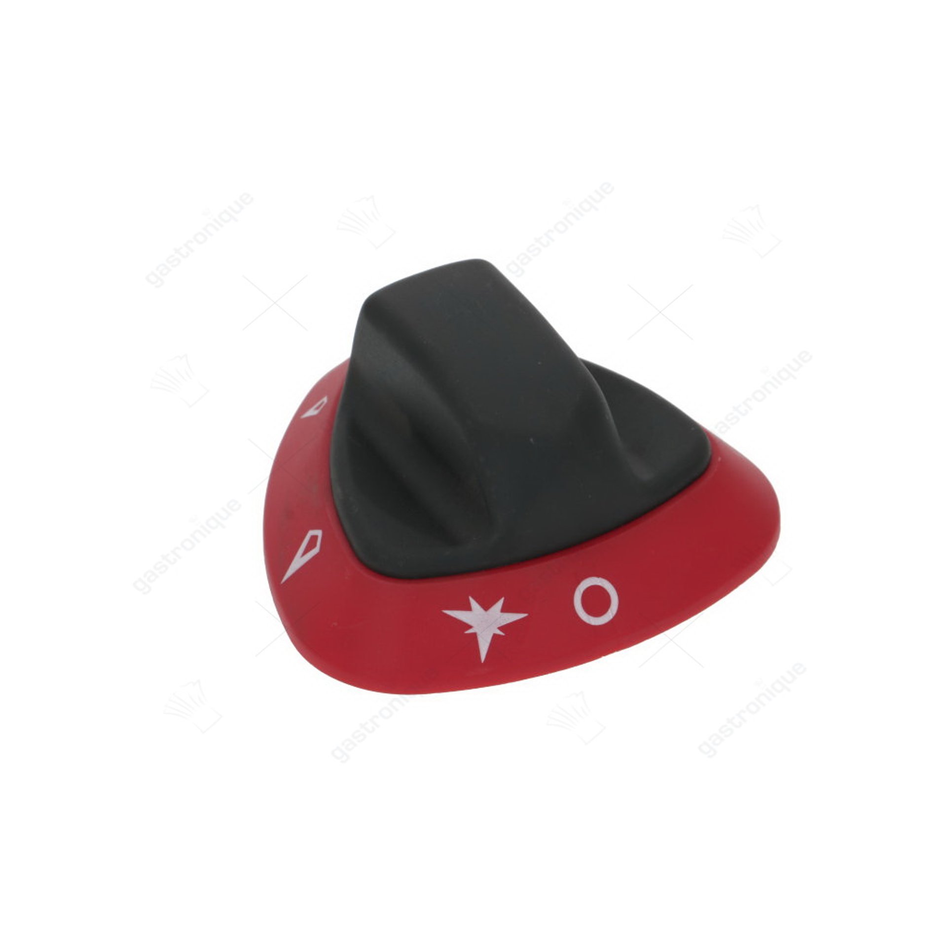 zwarte knop-rood bedrukt - afbeelding 1