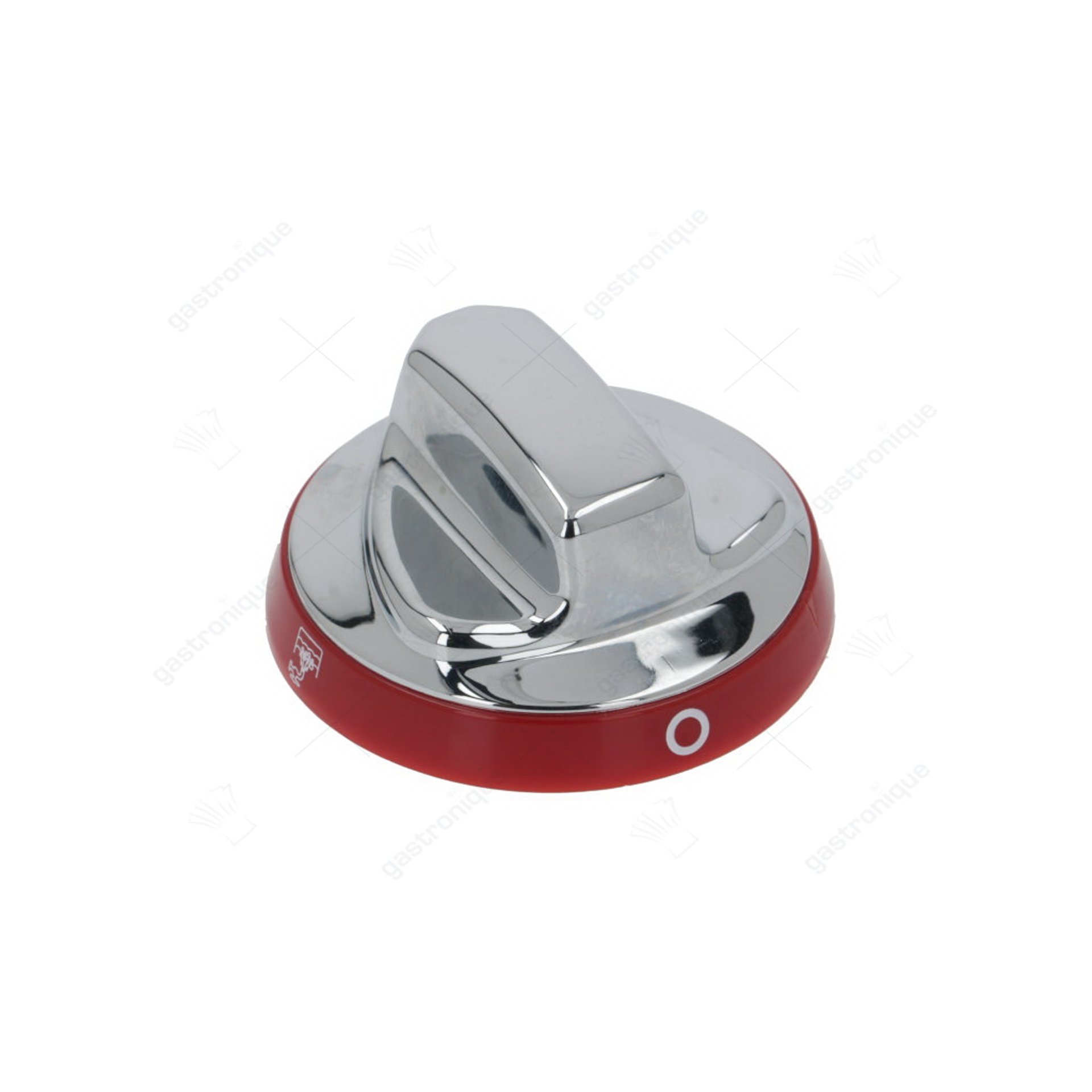 zilveren knop-rood ø 72 mm - afbeelding 1