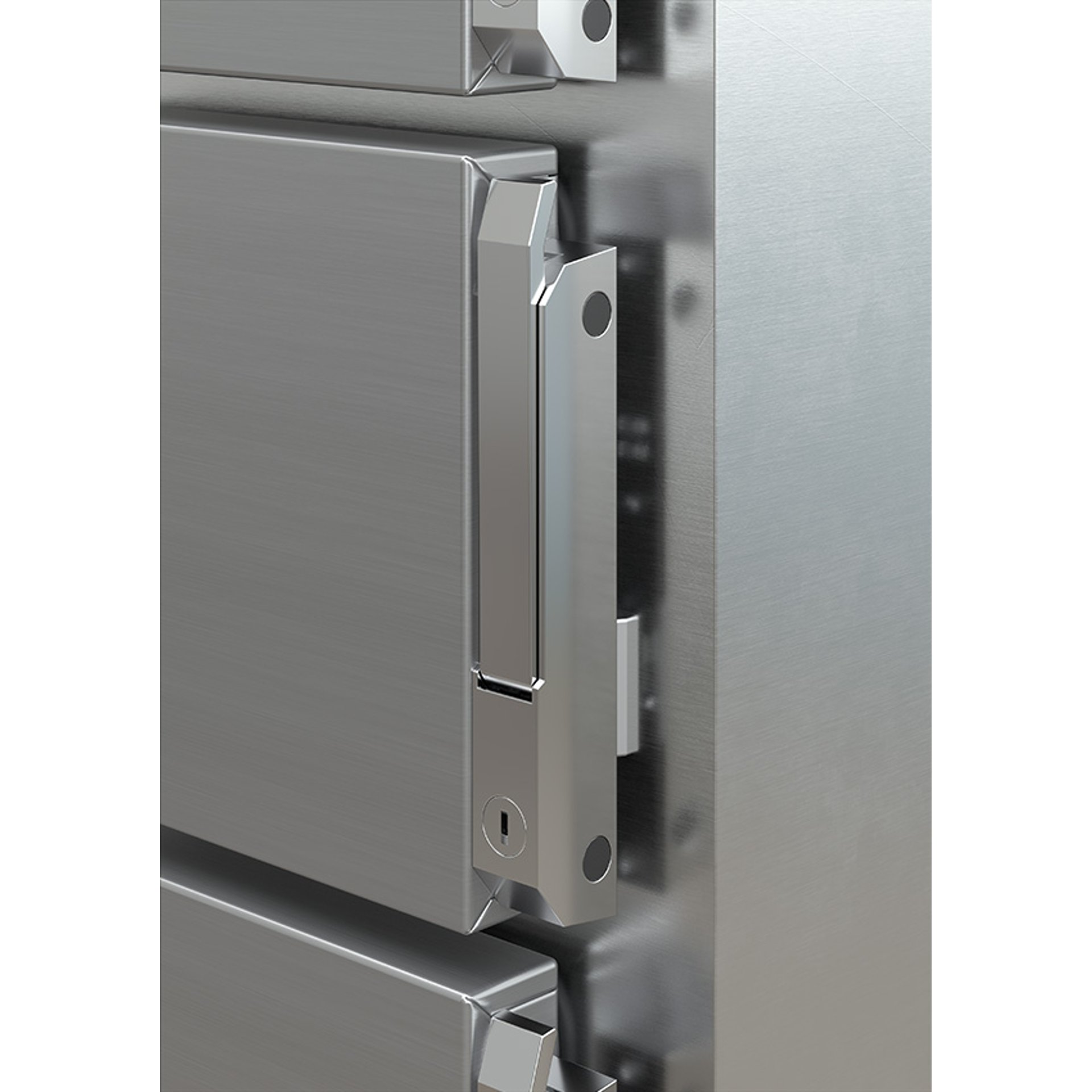 hendelsluiting L 185mm bevestigingsafstand 150mm verchroomd niet afsluitbaar koelapparaat 6188 - afbeelding 3