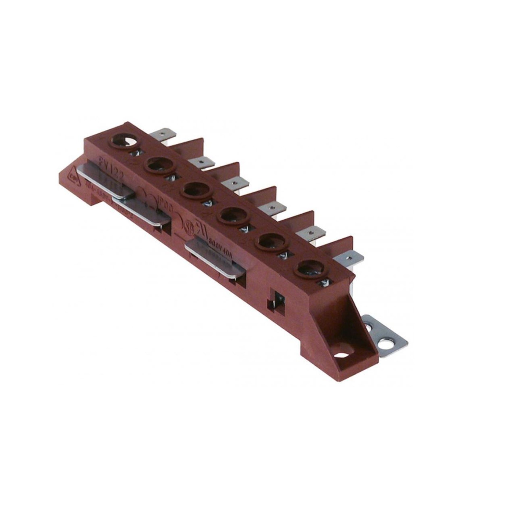 terminal block 6 pole fv122/b 40a 600v - image 2