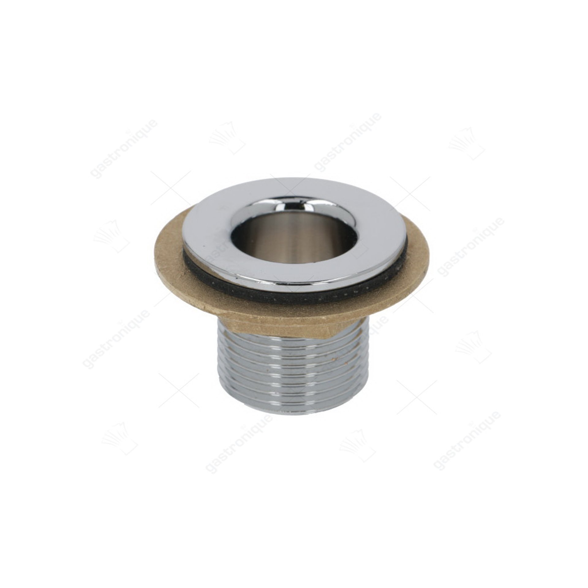 drain valve size 3/4" total height 30mm AD ø 38mm chrome-plated brass - image 1