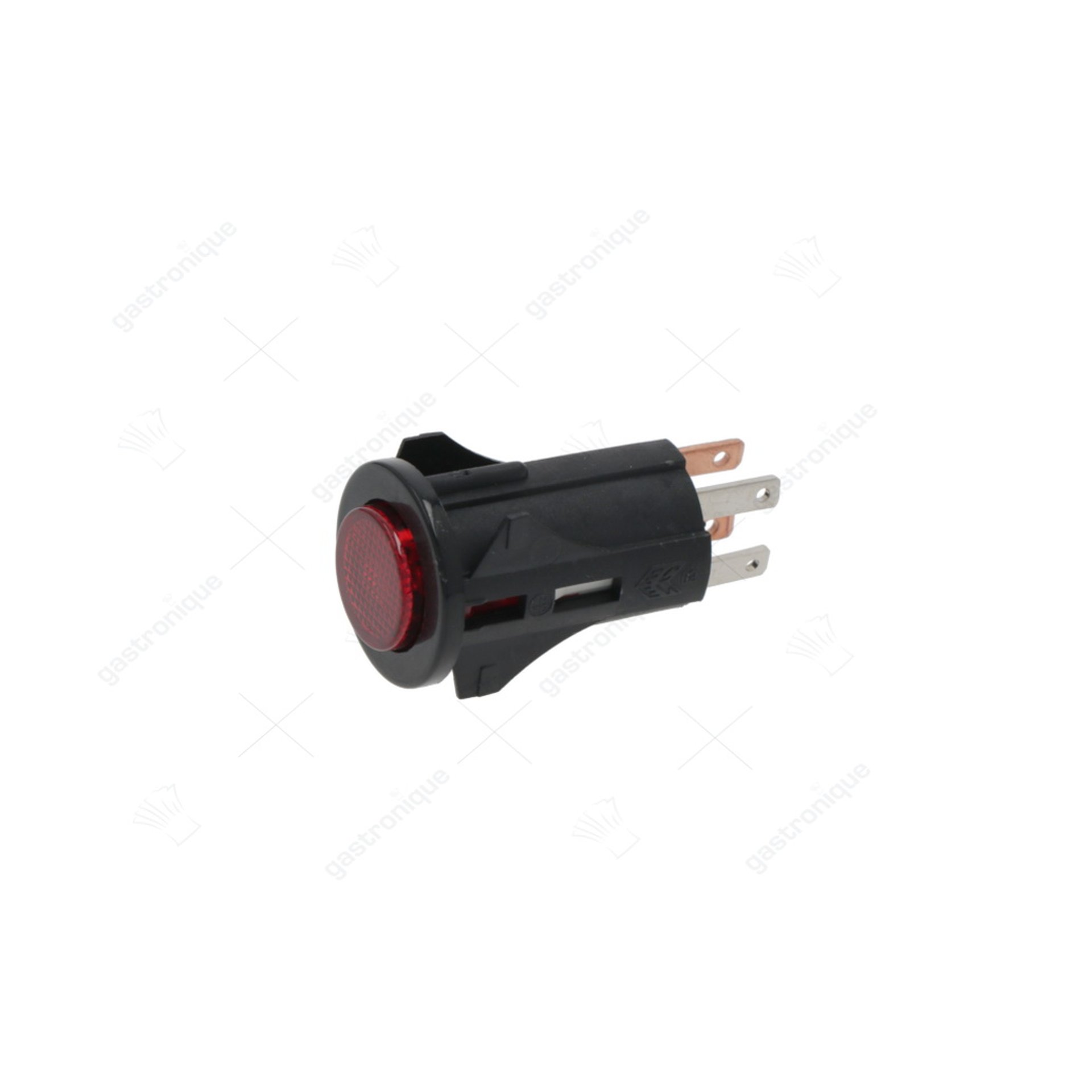 interrupteur de pression 2 pôles rouge 3a 250v - image 1