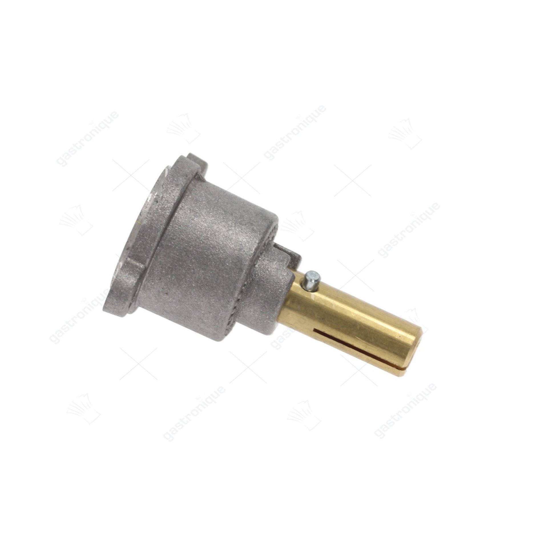 Gaskraanvoorstuk as ø 10x8mm as L 25/17mm afvlakking boven/onder passend voor PEL22 - afbeelding 1