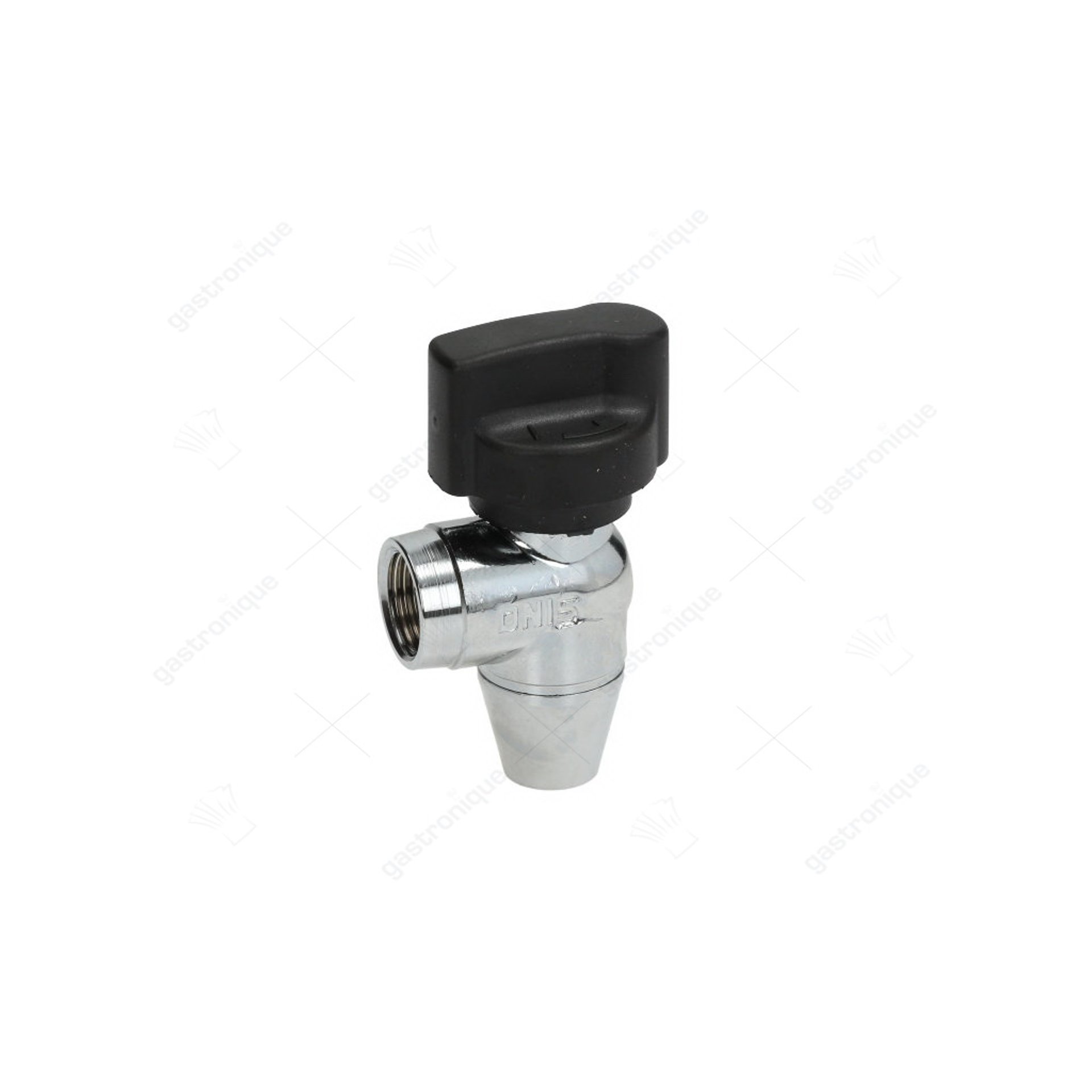 robinet de sortie en laiton chromé angulaire B 30mm - image 1