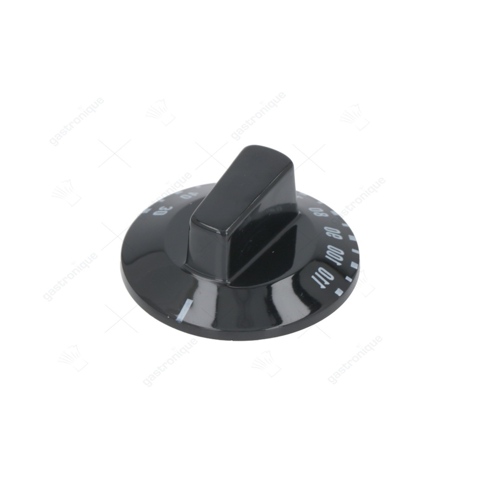 zwarte knop ø 50 mm 30-110°c - afbeelding 1