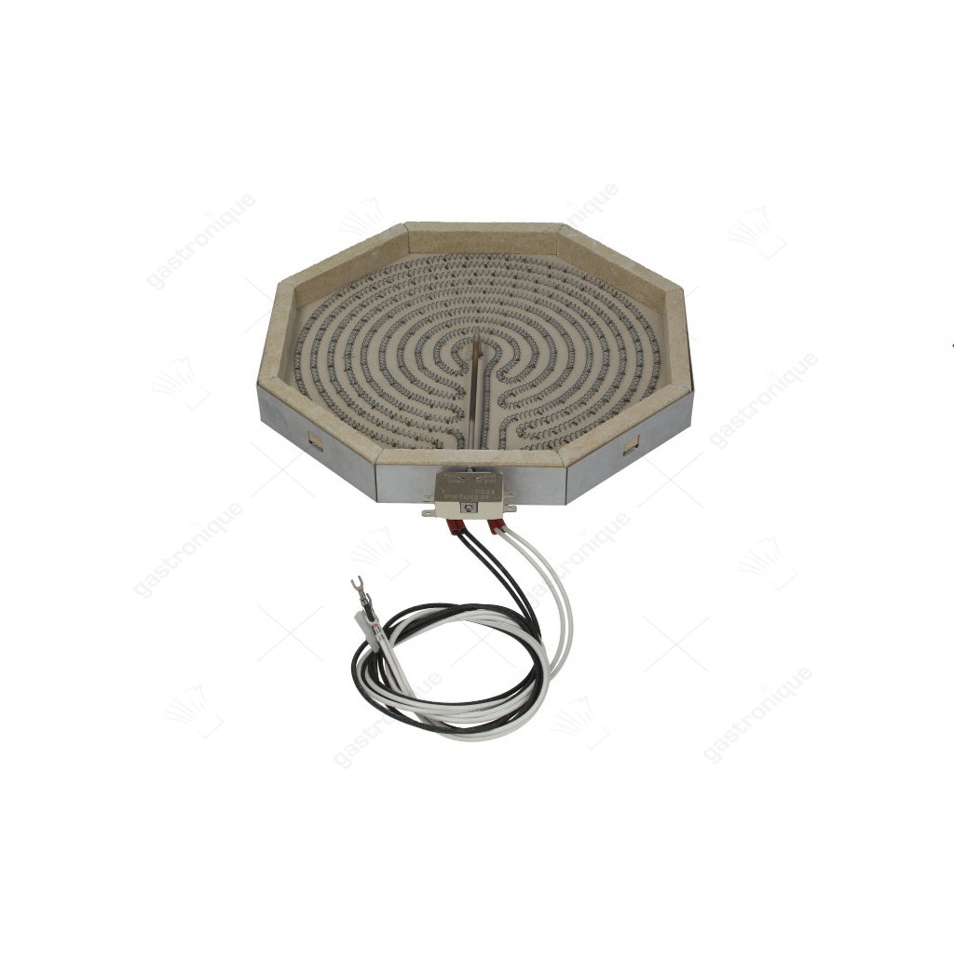 stralingselement 8-hoekig 3400W 230V L 300mm B 300mm VC 2 H 30mm met verwarmingsspoel - afbeelding 1