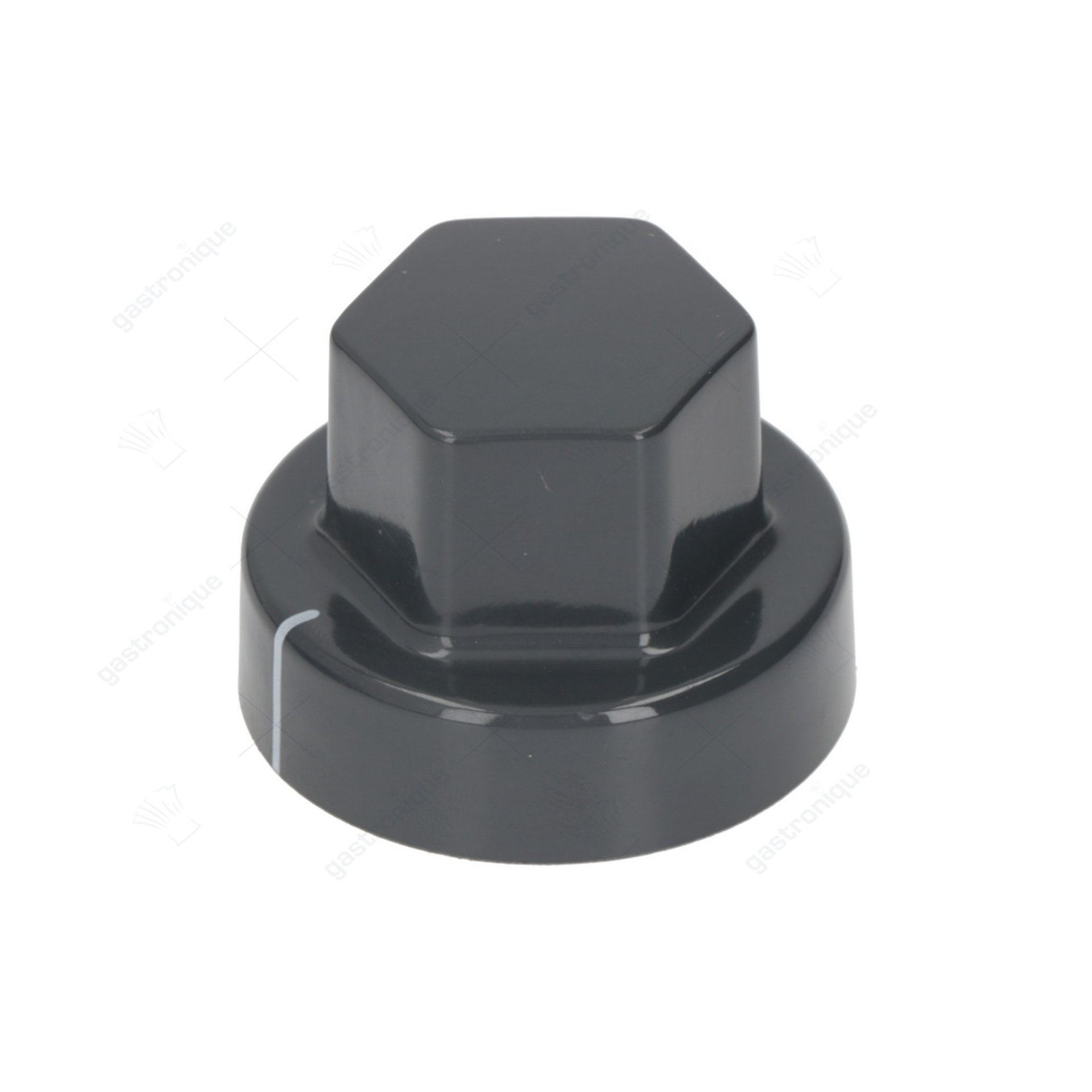 zwarte knop ø 55 mm - afbeelding 1