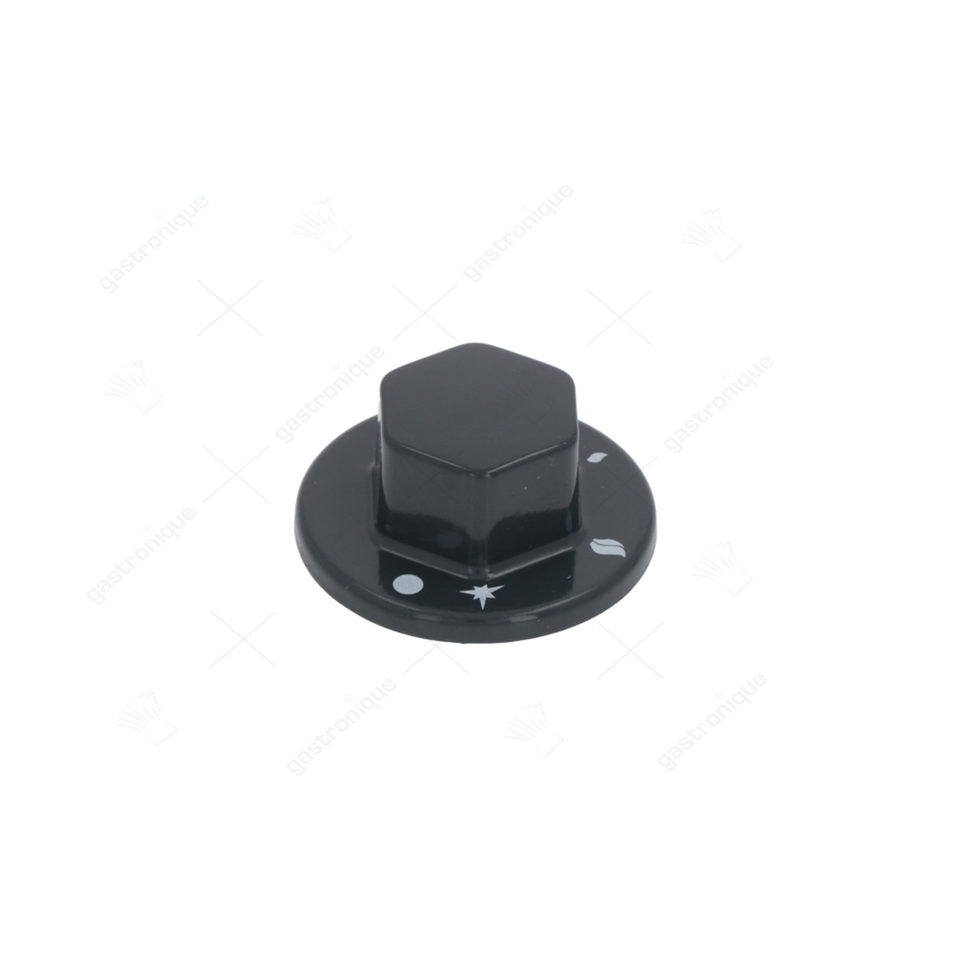 zwarte knop ø 55 mm bedrukt - afbeelding 1