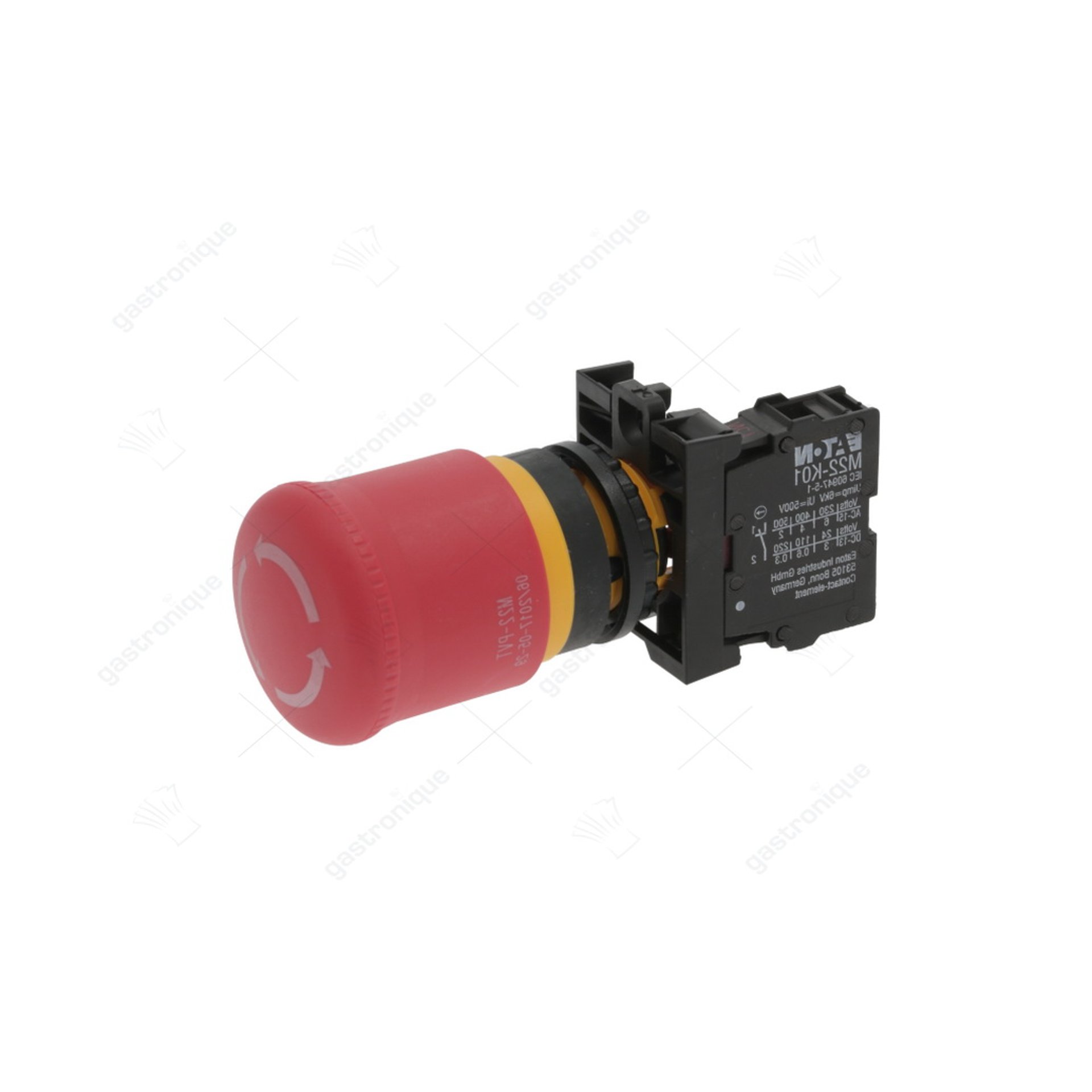 mushroom push-button red w/block - image 1