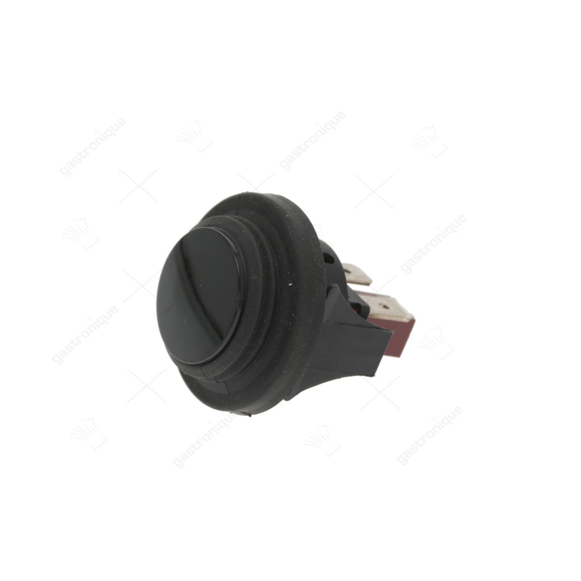 interrupteur à bouton-poussoir monopolaire noir 16a 250v - image 1