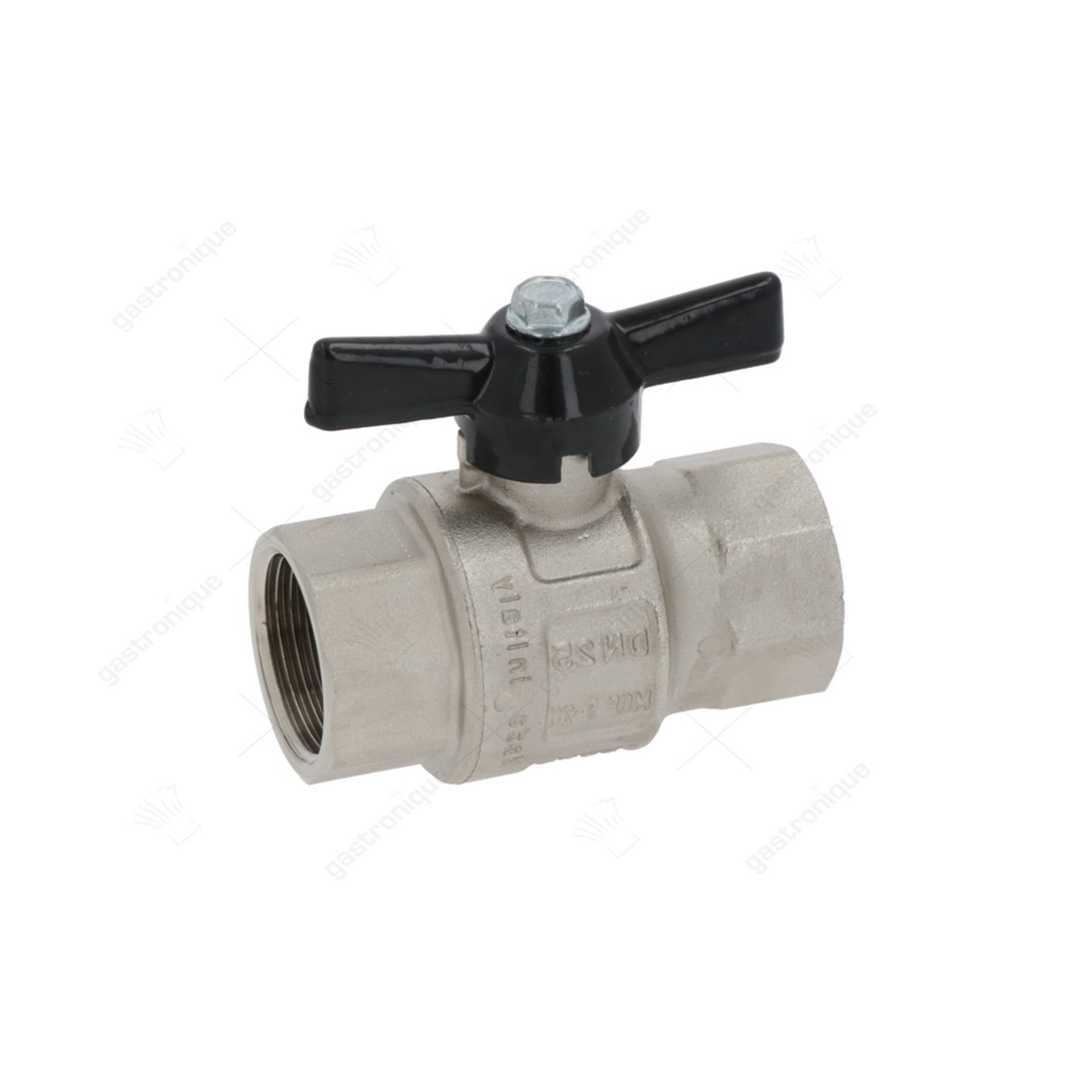 kogelkraan aansluiting 1" ID - 1" ID DN25 totale lengte 68mm - afbeelding 1