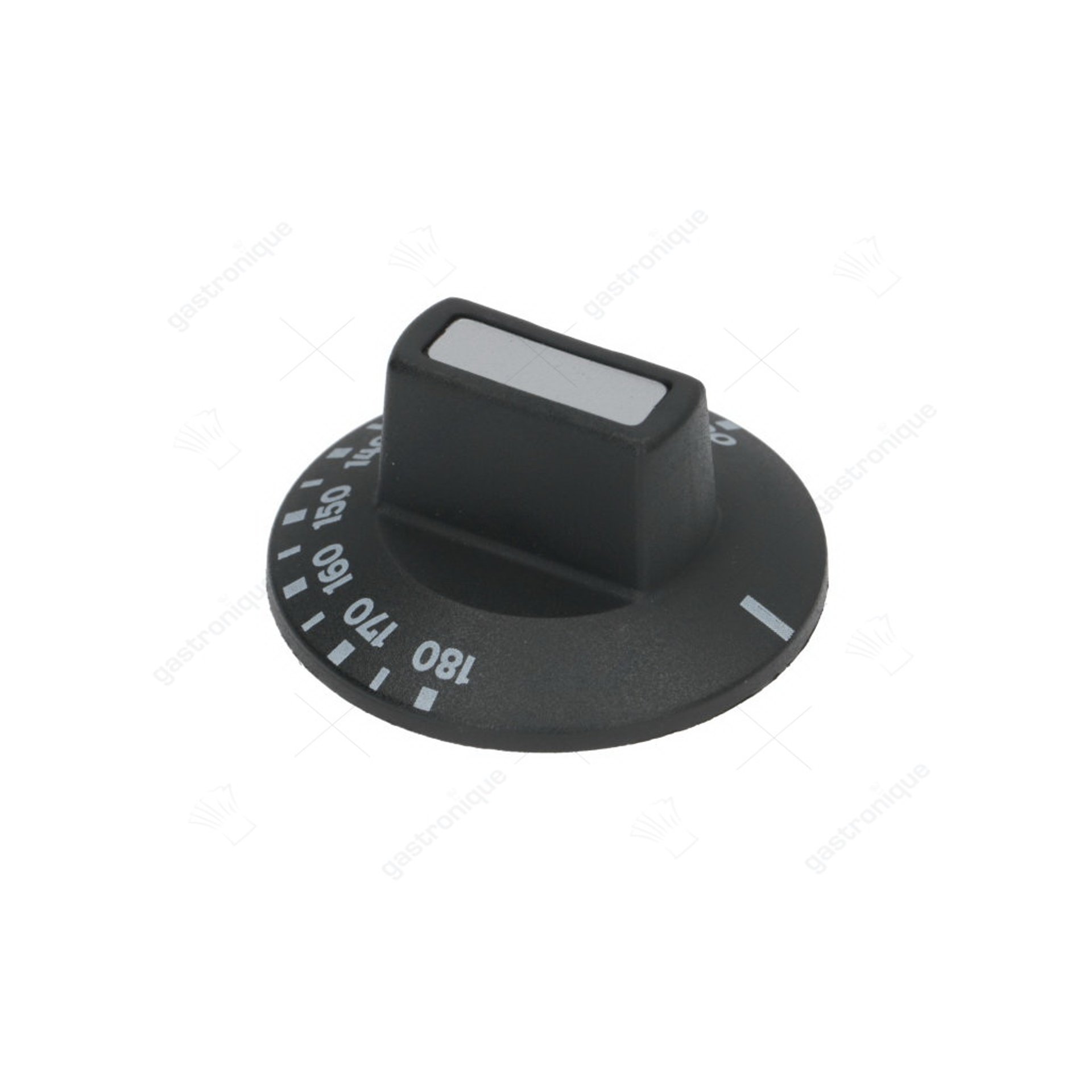 zwarte knop ø 50 mm 100-180°c - afbeelding 1