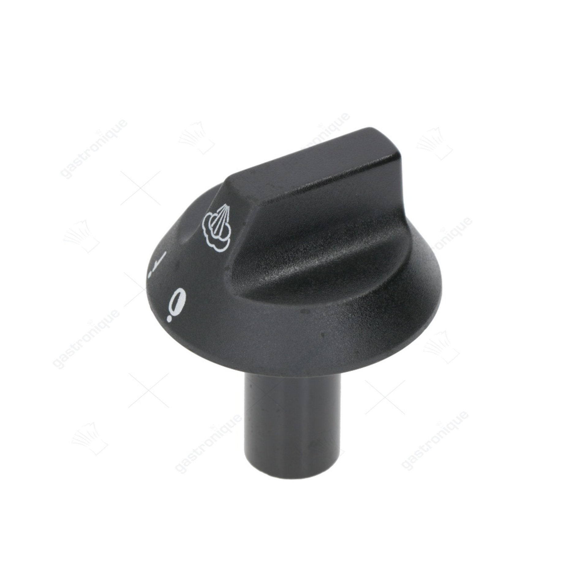 zwarte knop ø 54 mm 0-1 bedrukt - afbeelding 1