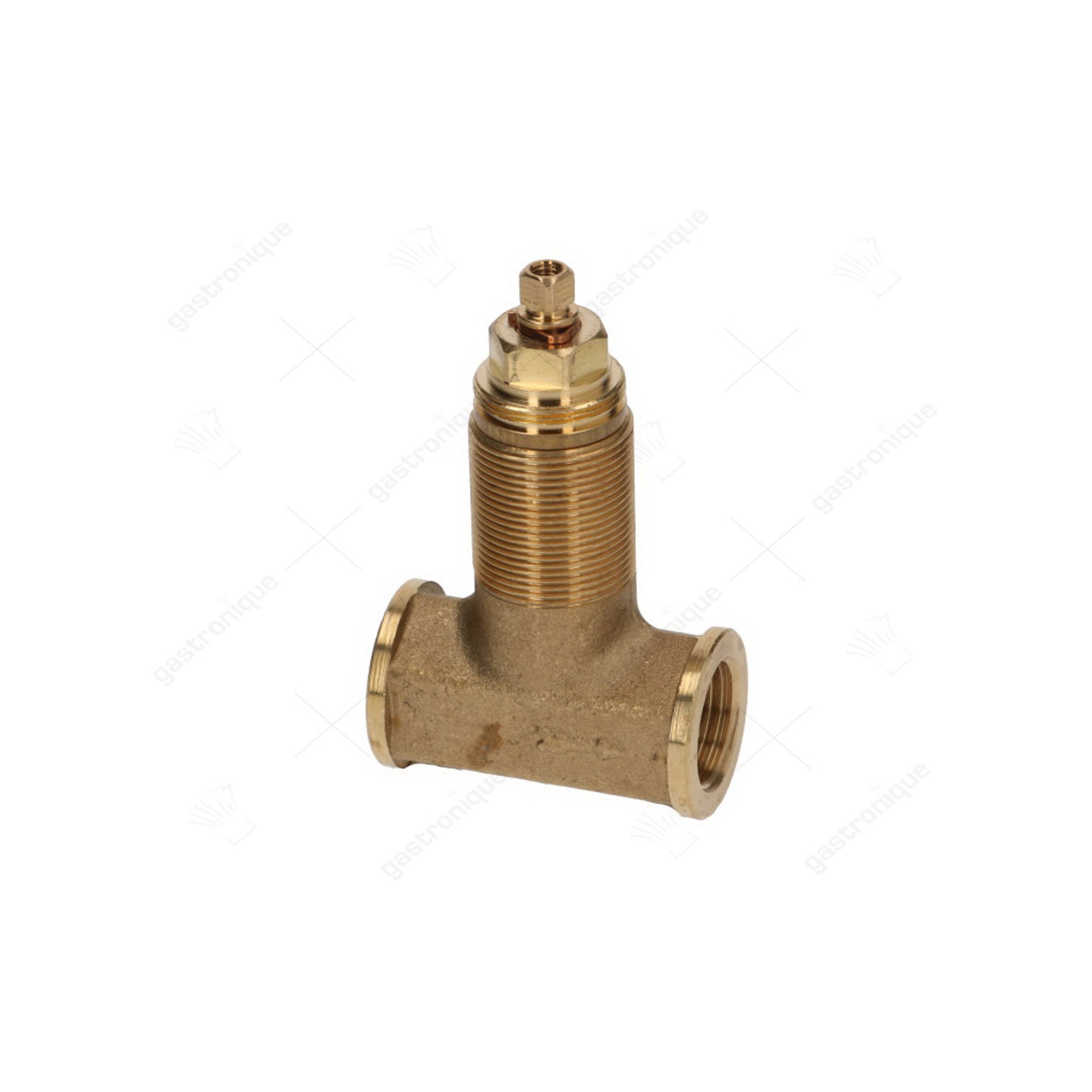 afsluitkraan aansluiting 1/2" 1/2" recht totale lengte 54mm vierkant 7x7mm - afbeelding 1