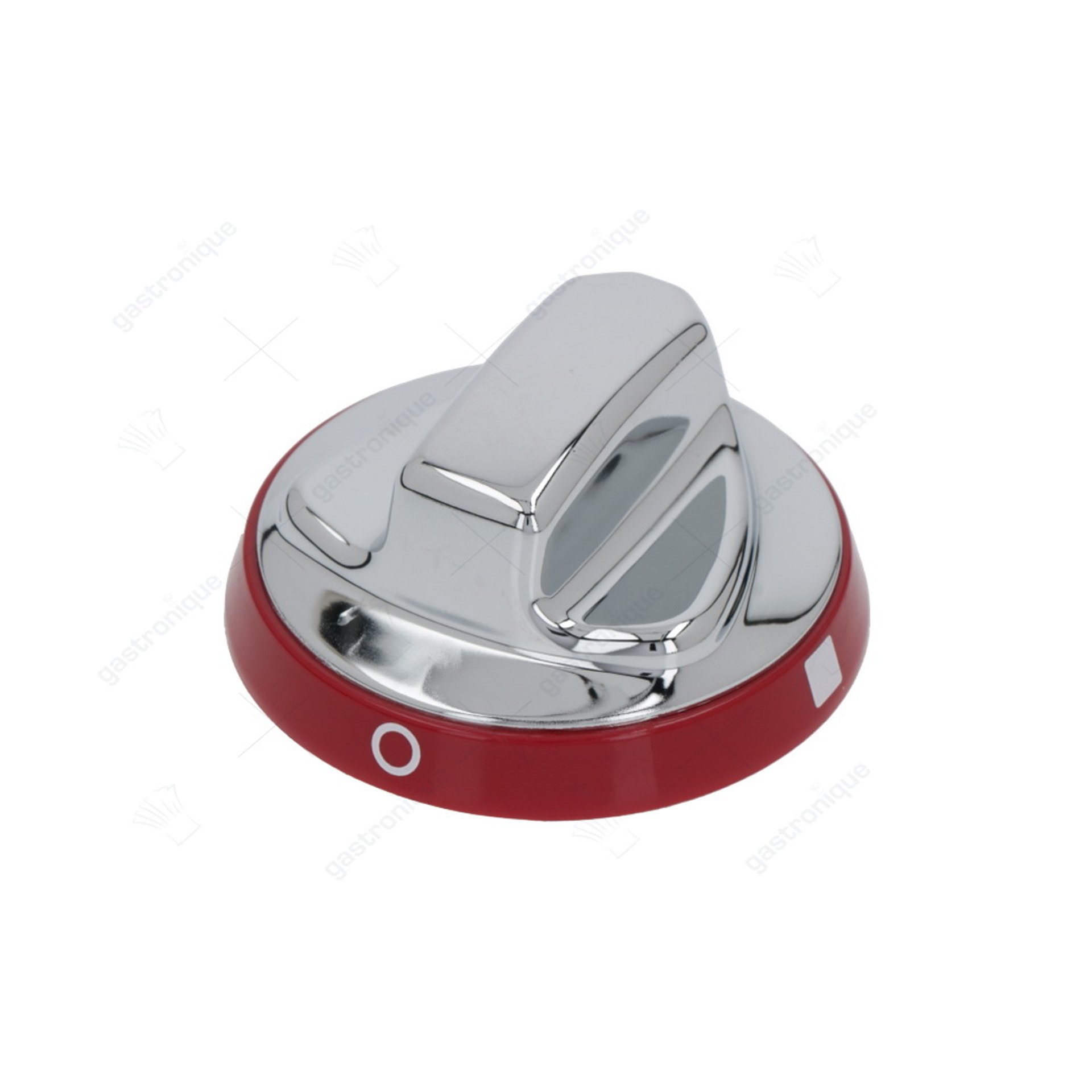 zilveren knop-rood ø 72 mm electr. - afbeelding 1