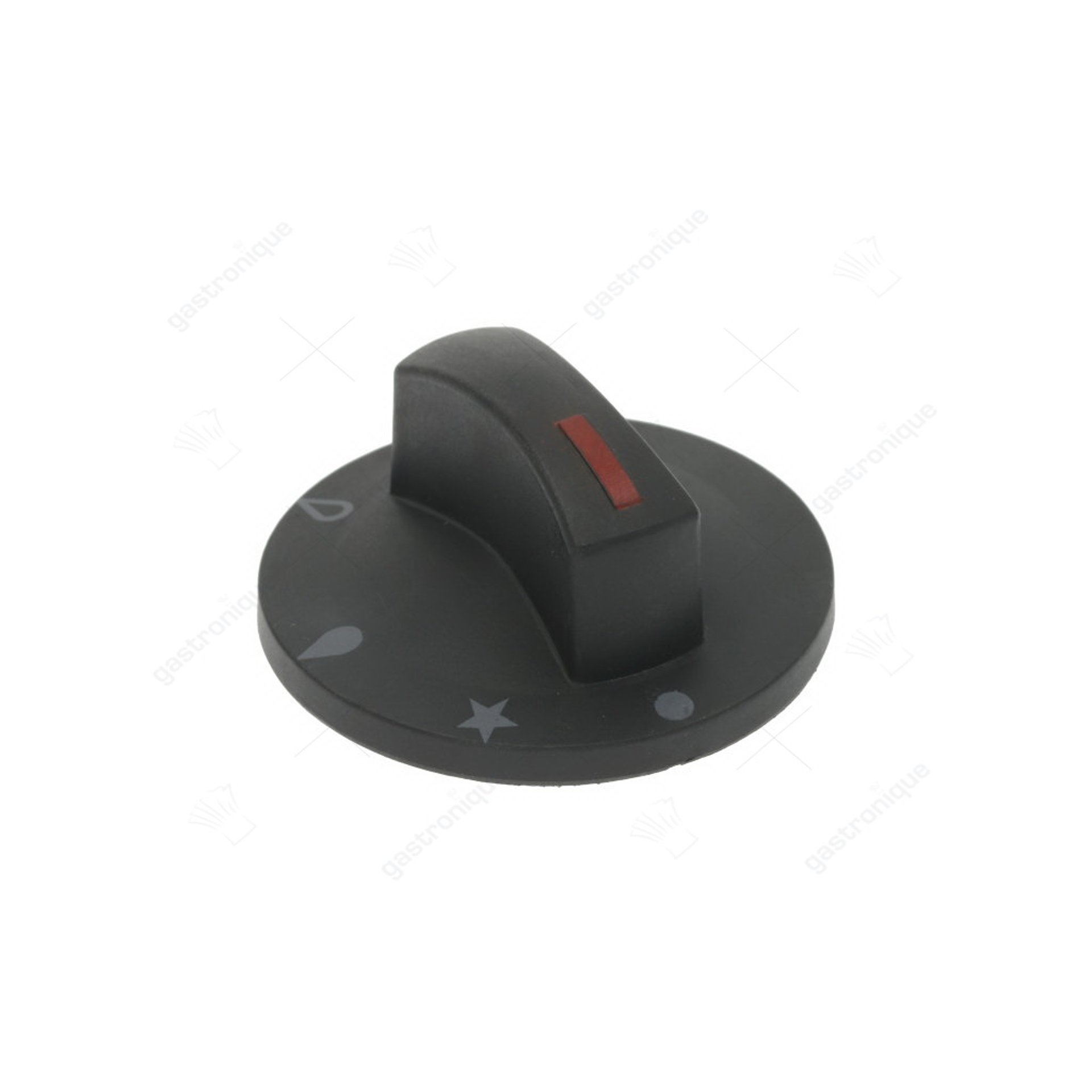 ZWARTE KNOP ø 71 mm BEDRUKT - afbeelding 1