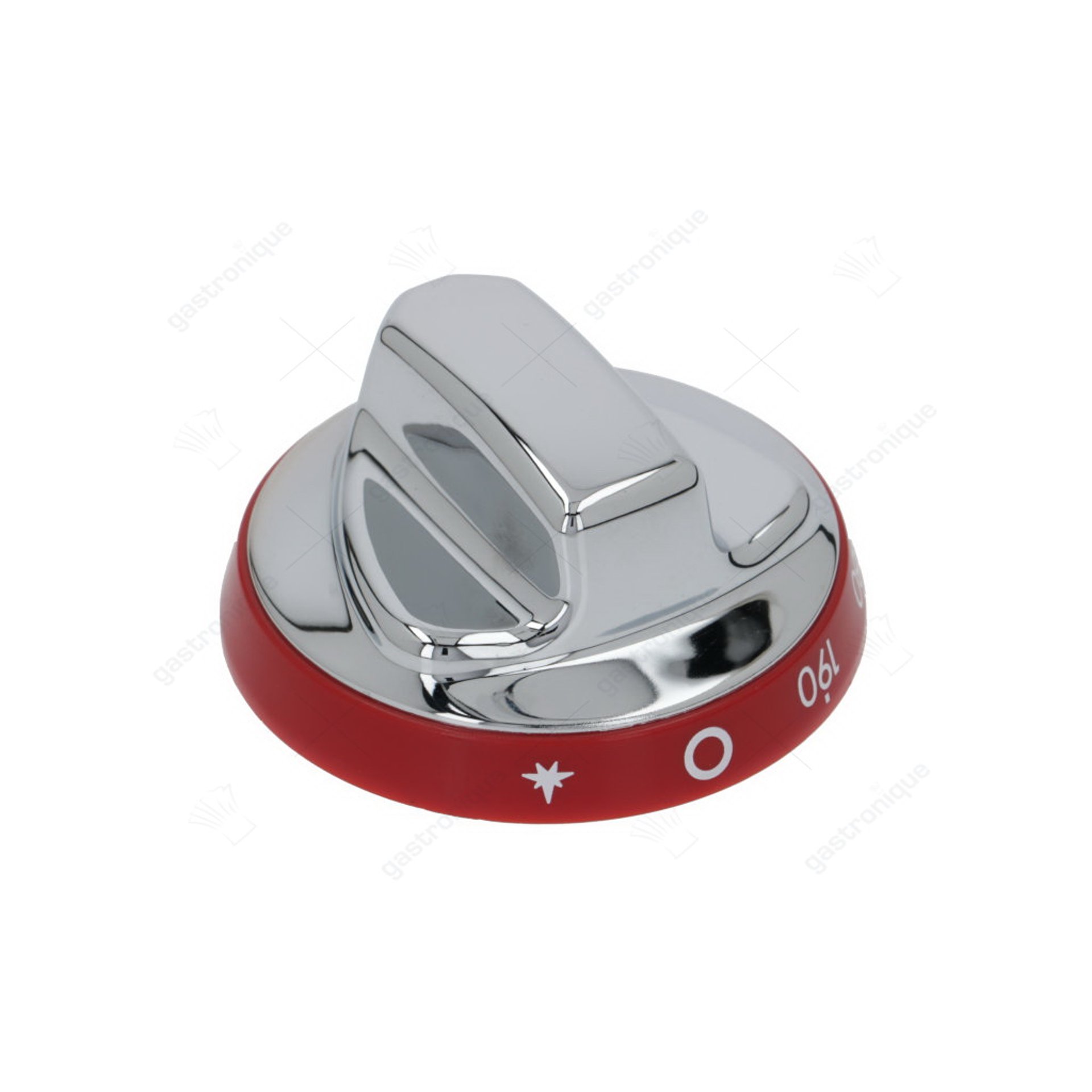 silberner Knopf-rot ø 72 mm 110-190°c - Bild 1