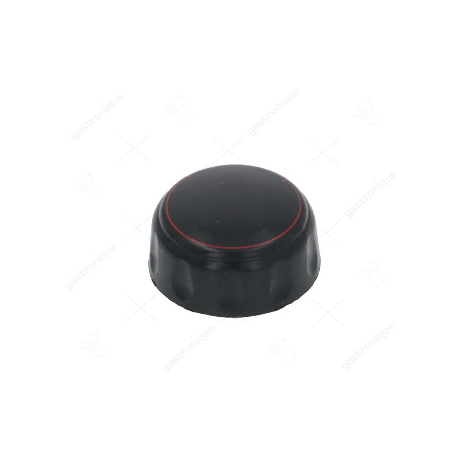 knop ø 45mm as ø 6x4,6mm zwart/rood - afbeelding 1
